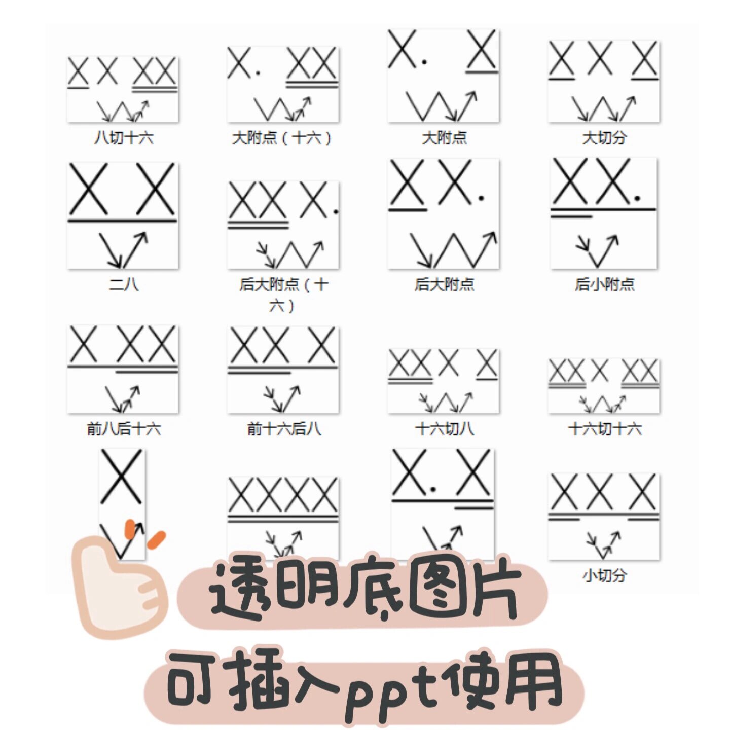 四个16分音符图片