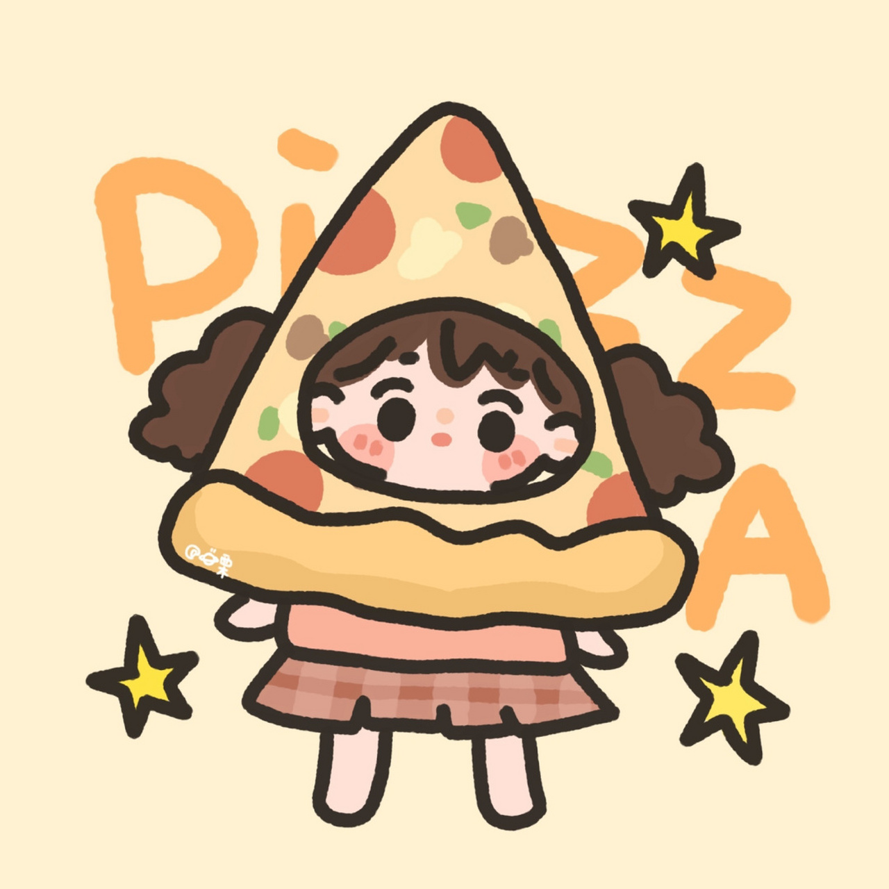 可爱壁纸93 原创作者:宇宙栗栗(微博) 好喜欢这组头像,可适用于姐妹