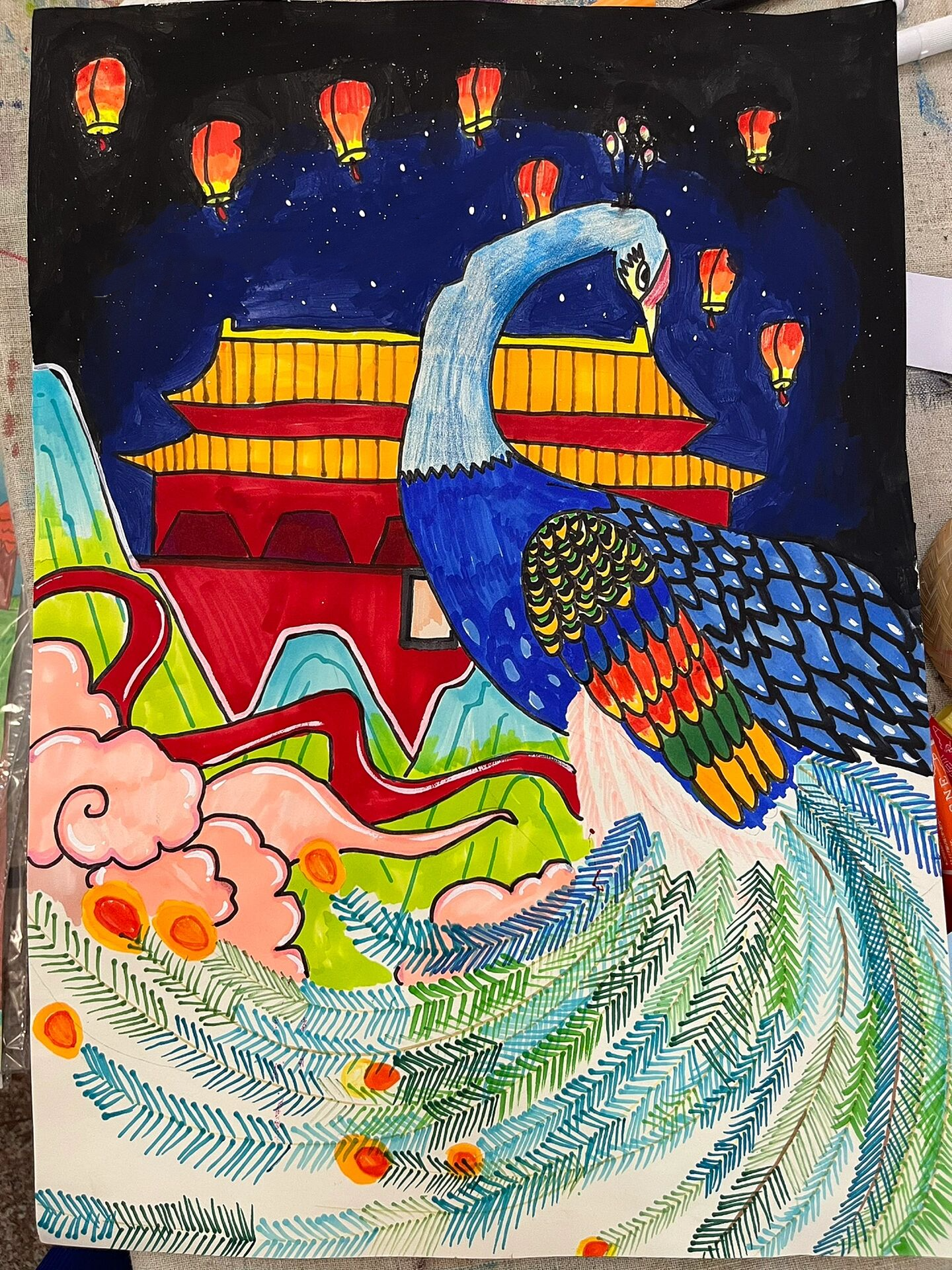 彩云之南 云南元素主题绘画