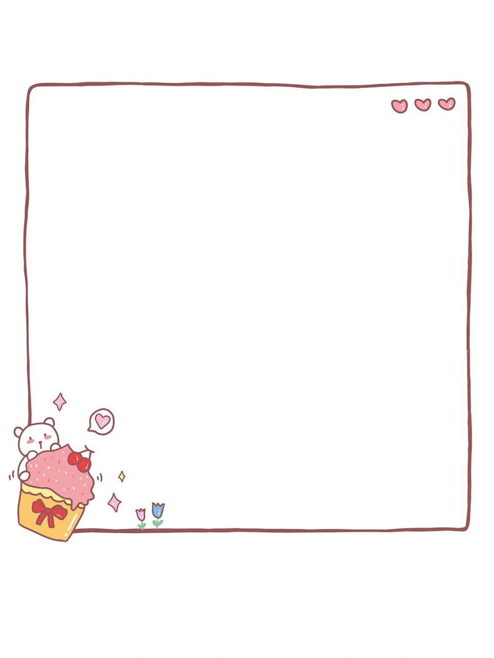 今天给小仙女们分享一组【觅知网】挑来的超可爱卡通边框素材!