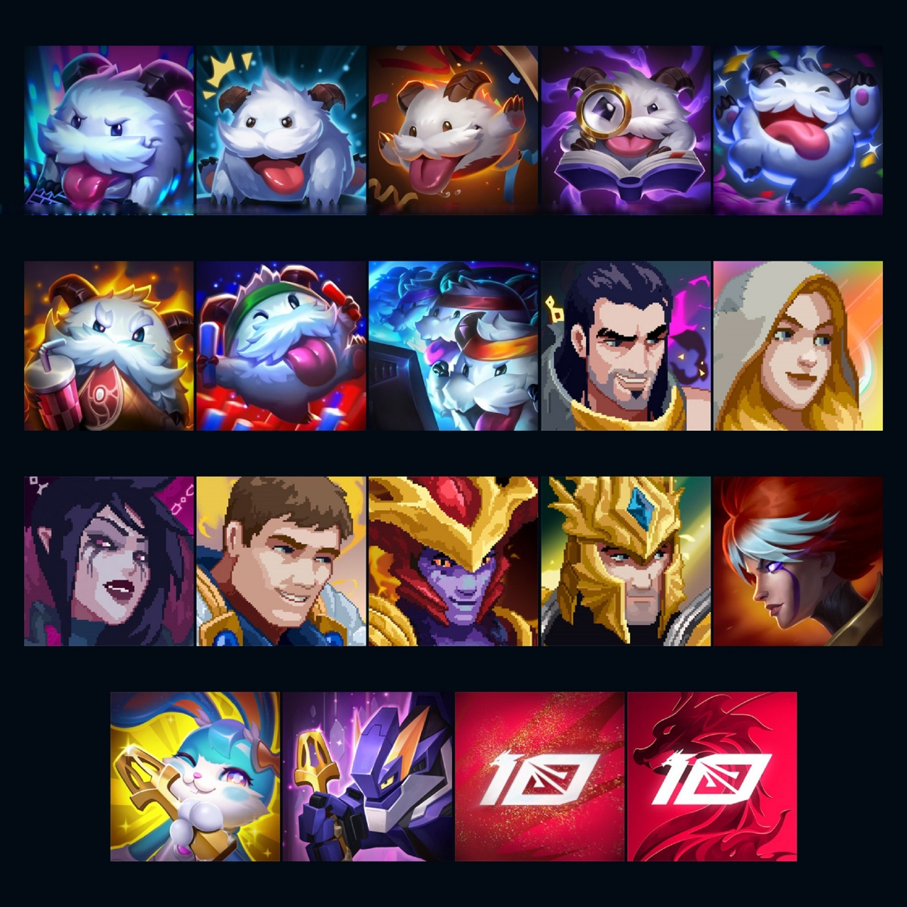 lpl十周年# 【测试服新增头像&表情】萌萌哒的魄罗头像又来惹!