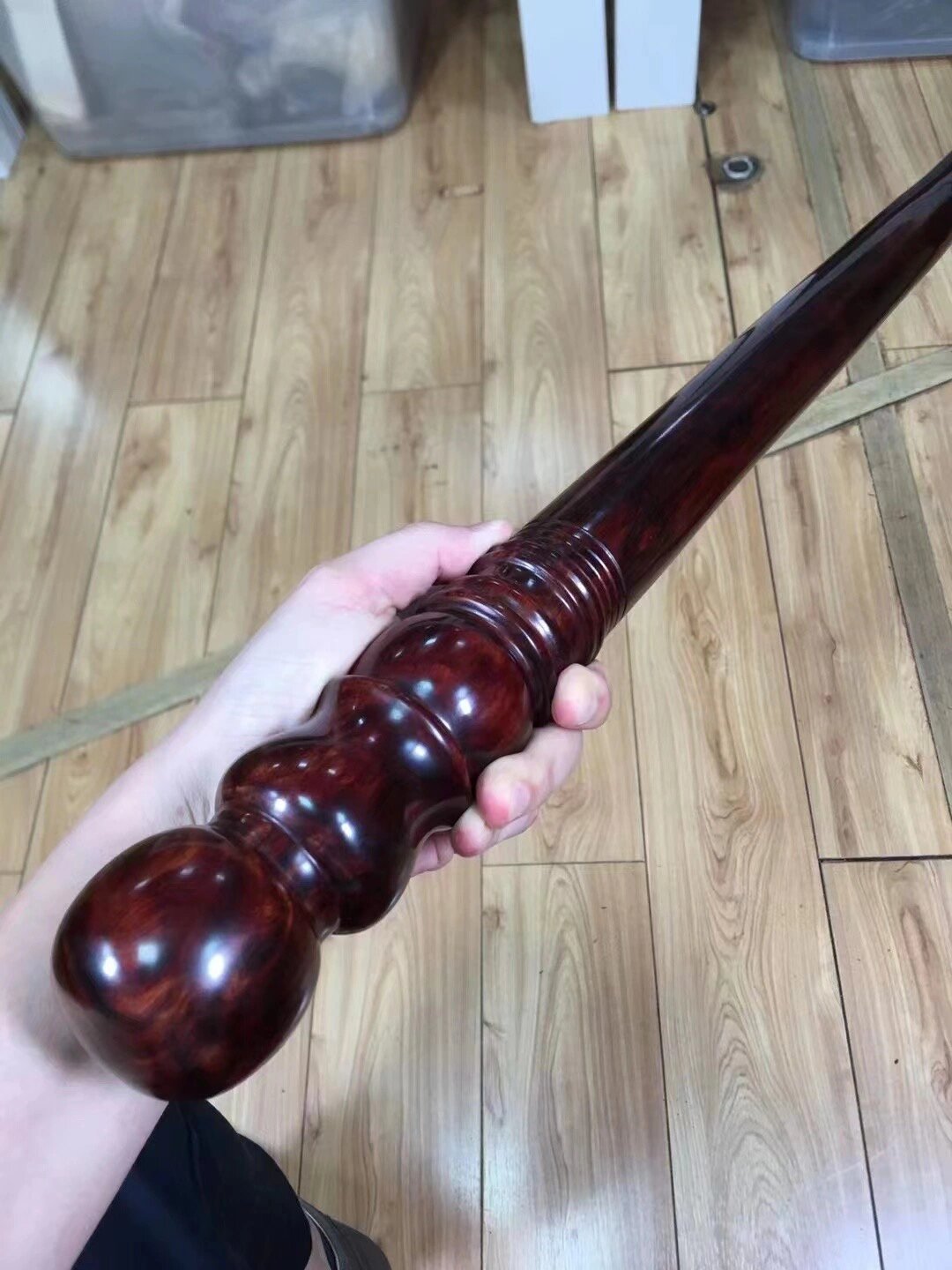 精品海南黄花梨拐杖,高端大气上档次