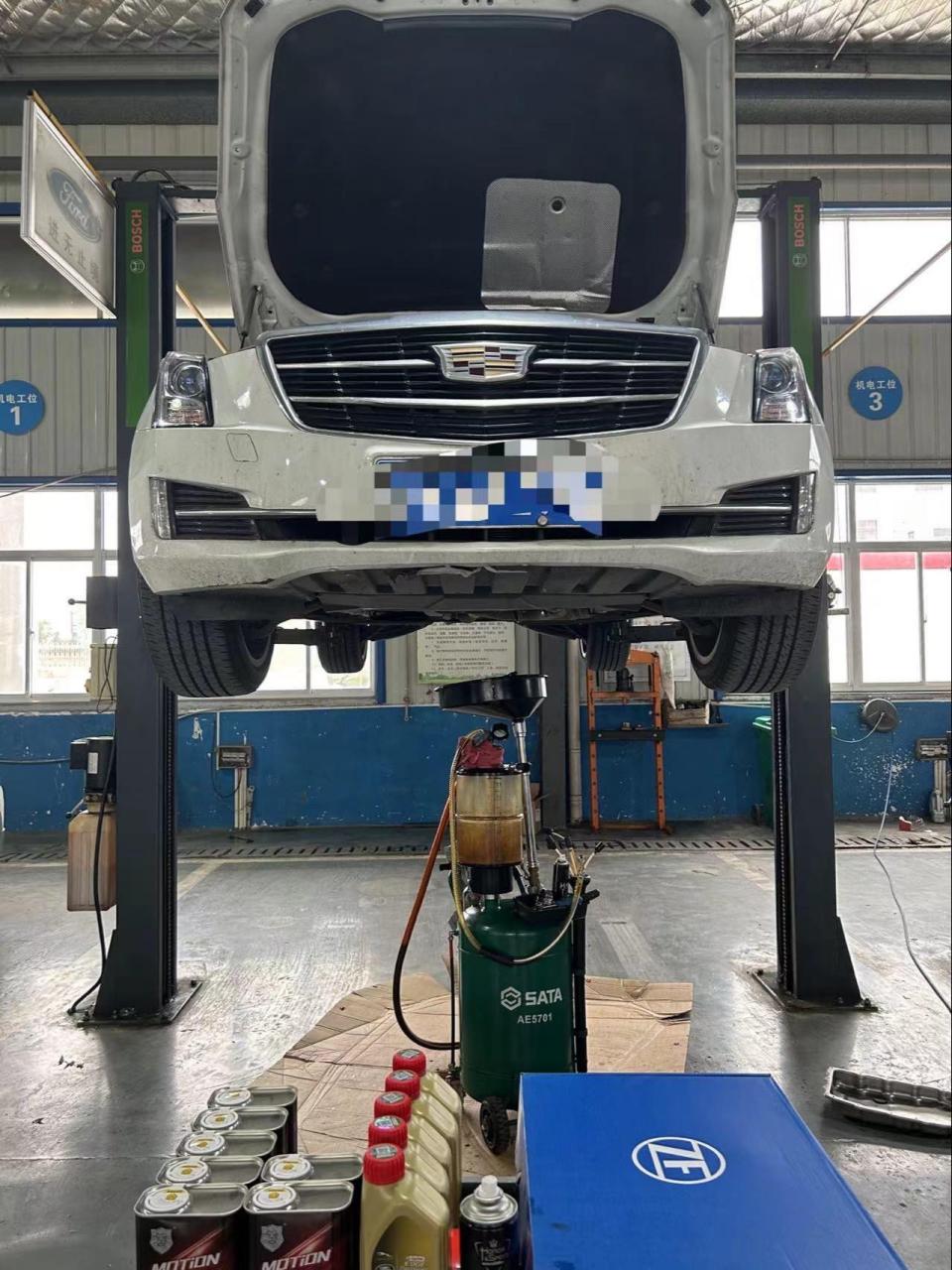 凯迪拉克全合成机油保养.凯迪拉克更换变速箱油及滤网,全合成机油保养