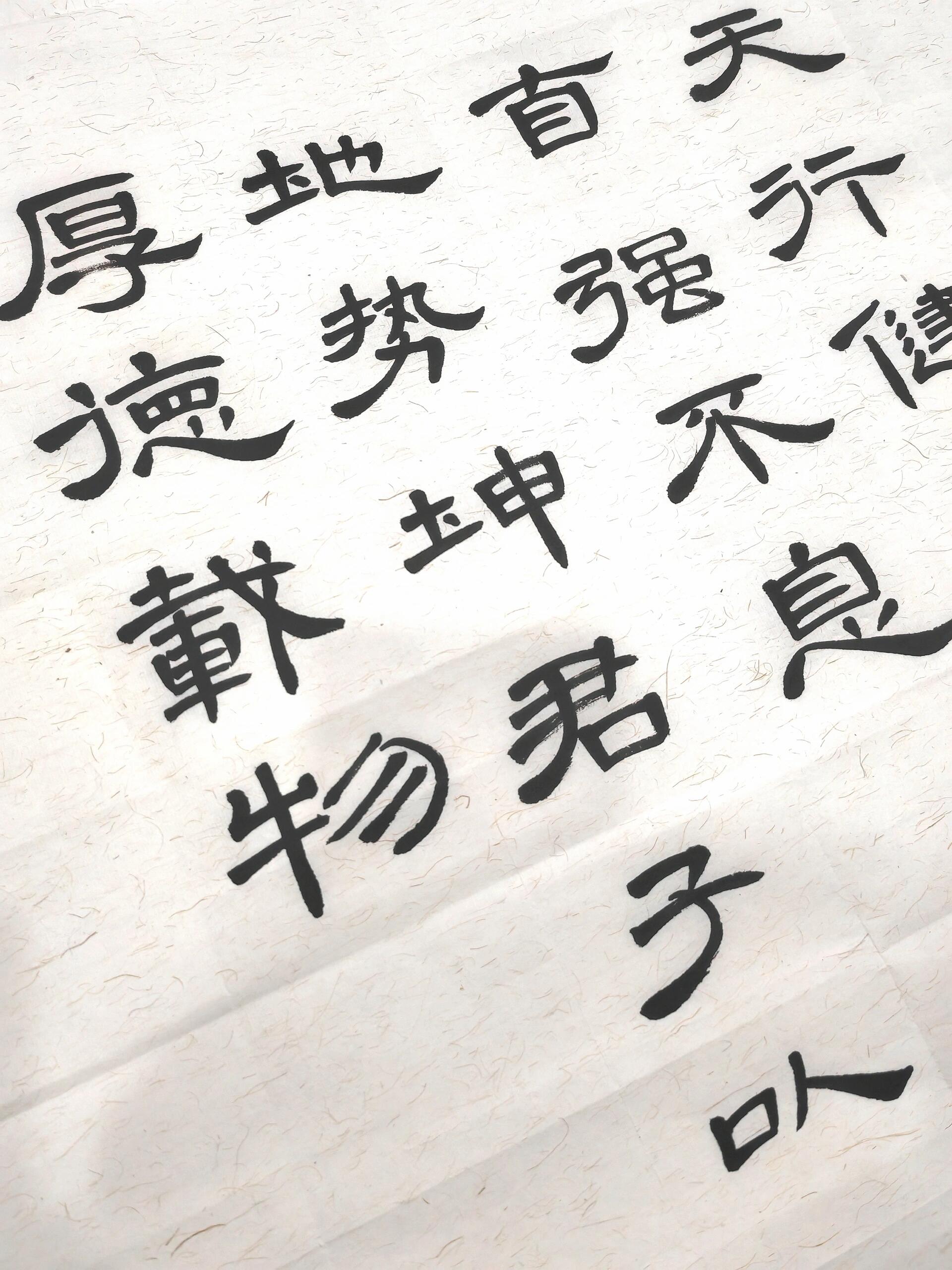 隶书:天行健,君子以自强不息.