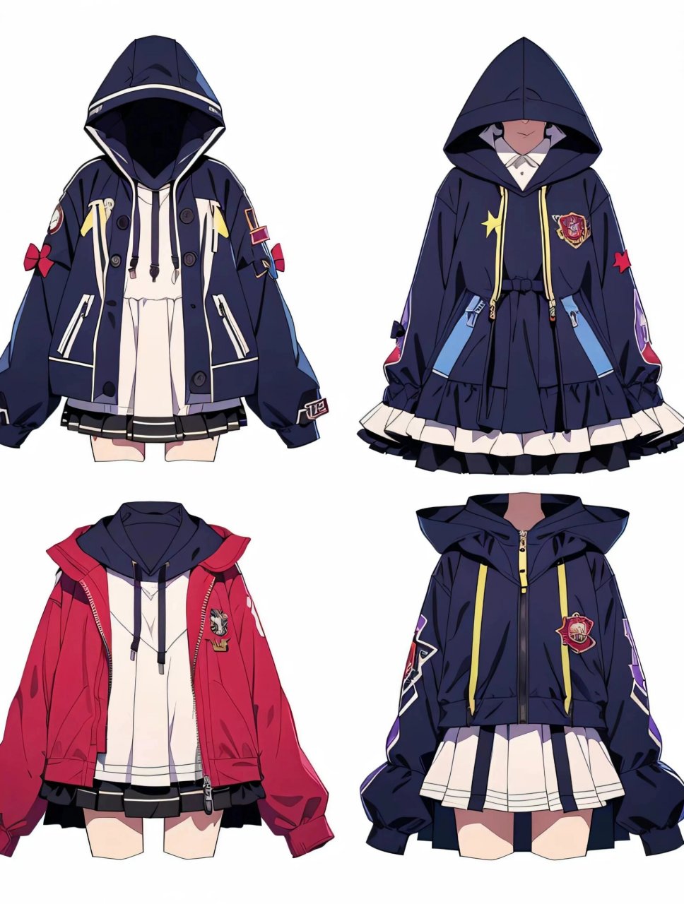 赛博朋克系!服装设计图