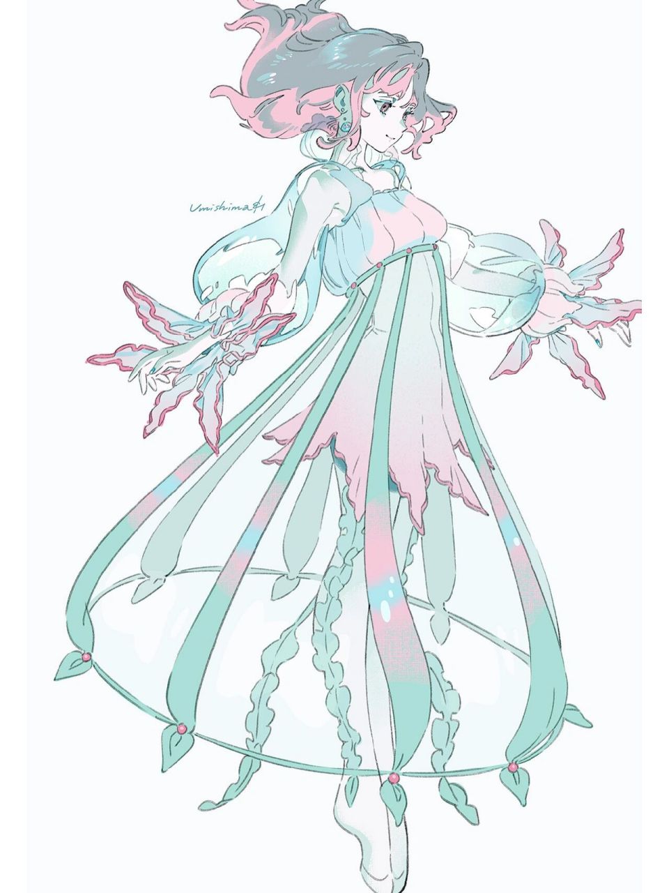 海洋生物拟人 by:海島千本 | 猎·插画