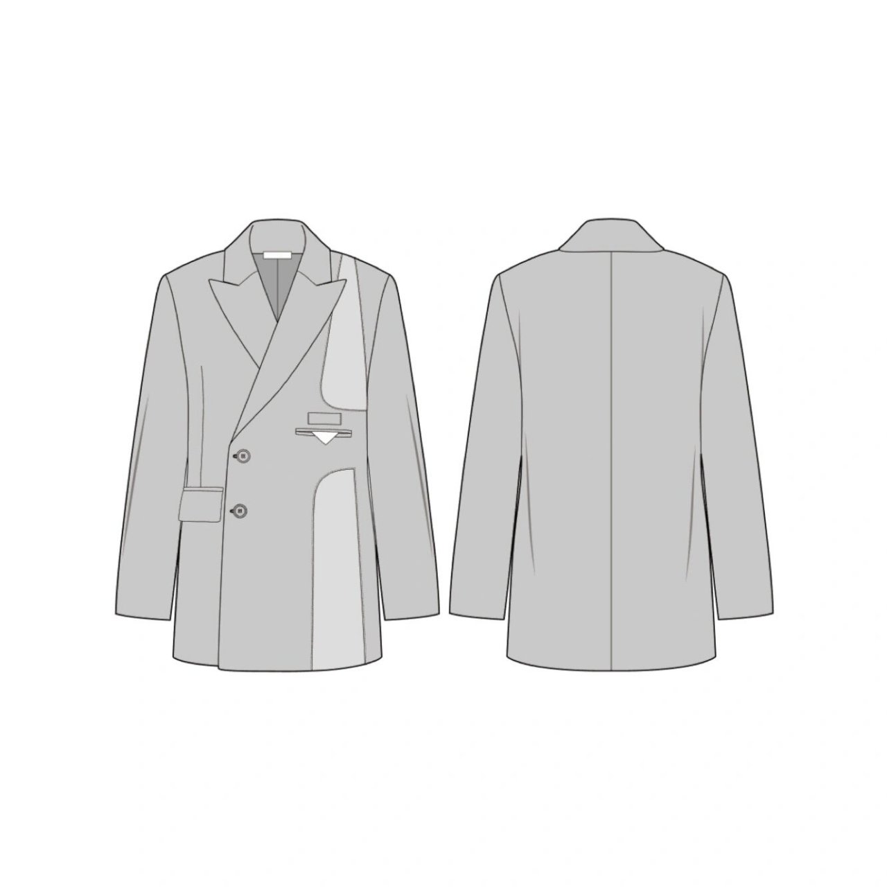 服装设计|手绘|97西装款式图(一)  昨天发的款式图有很多朋友私信我