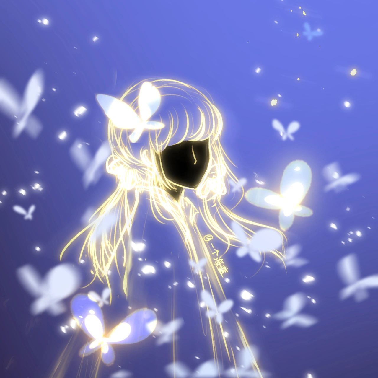 光遇头像|这系列有6张啦 霞谷里的蓝蝶 用作头像