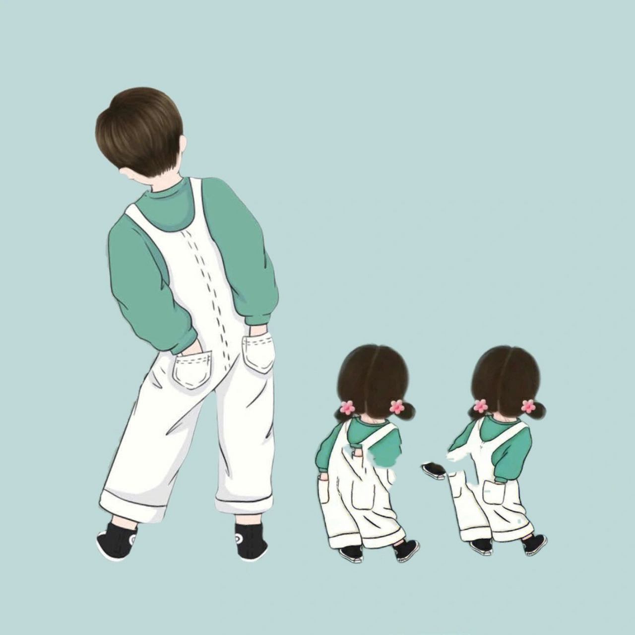 一家四口亲子头像双胞胎(姐姐妹妹) 带孩子有什么好处 带娃妙 带娃好