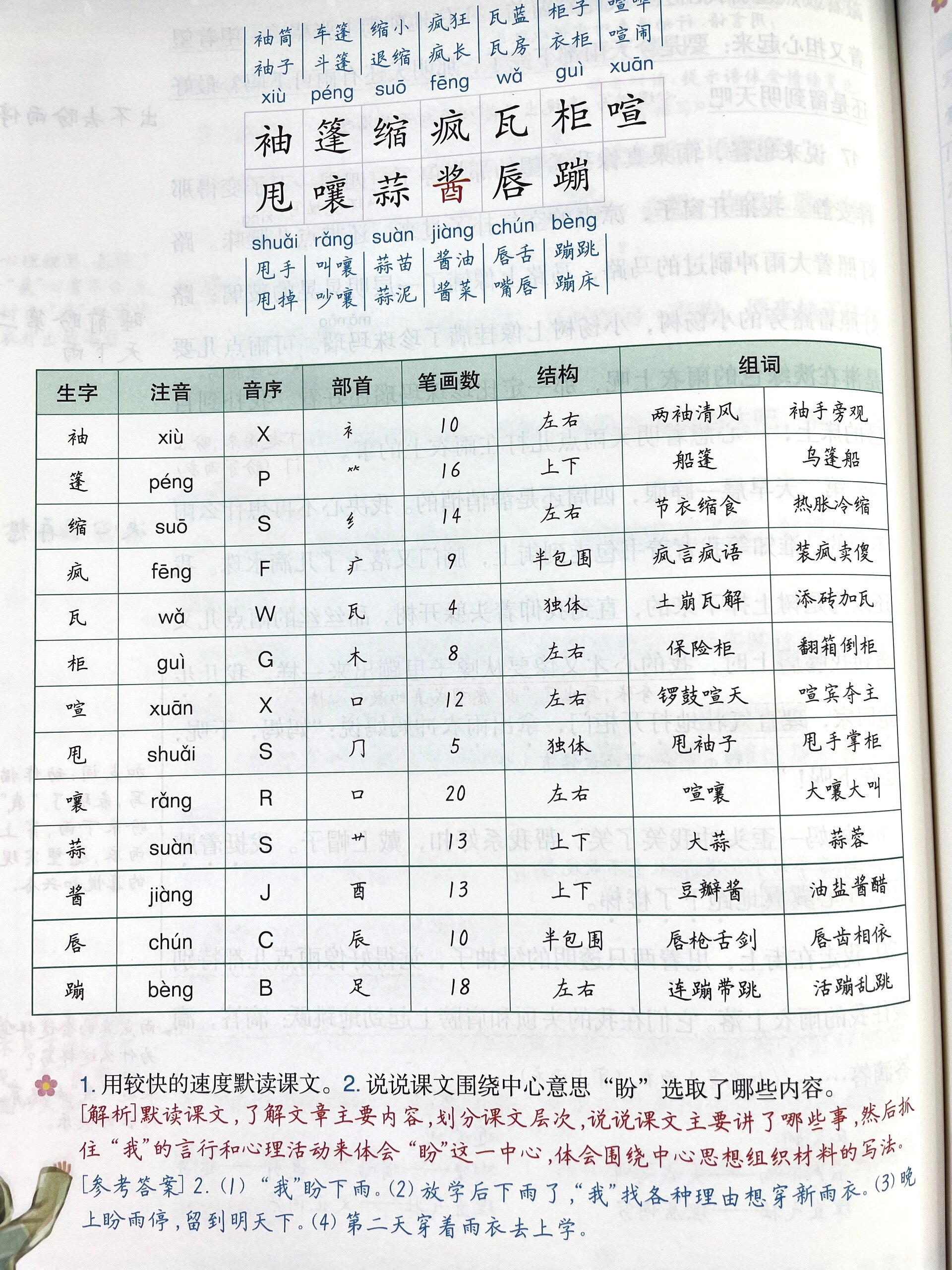 六年级上册语文,《盼》预习 复习巩固6015 9399这套语文预习