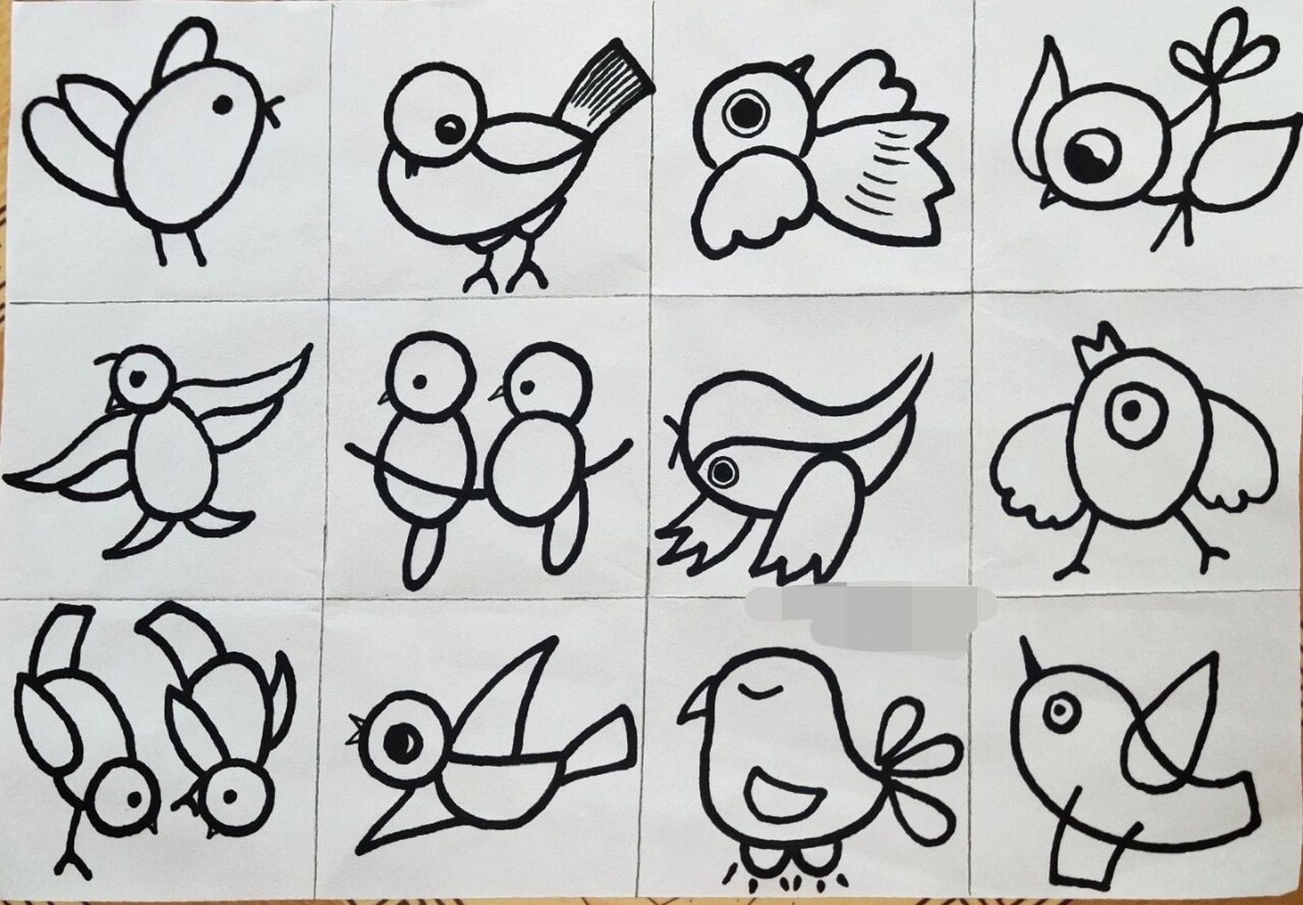 简笔画 禽鸟类08 禽鸟类动物简笔画