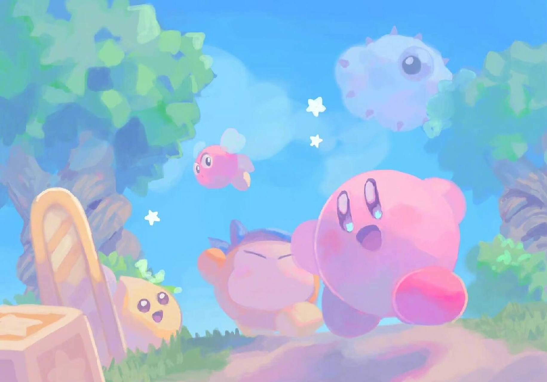 电脑壁纸|星之卡比太可爱了吧!关注一下 看到星之卡比心情会变好!