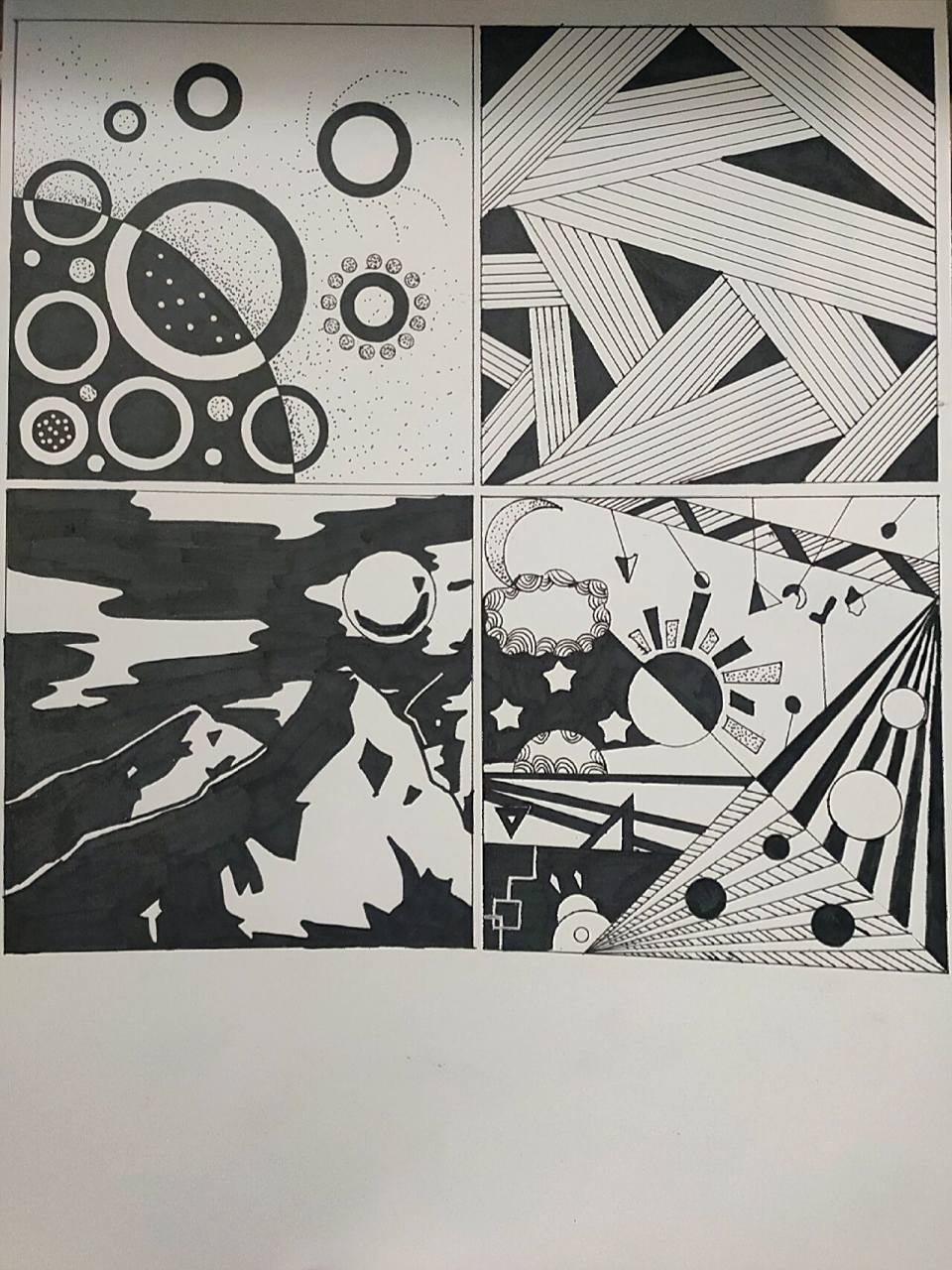 点线面平面构成作业临摹     分别是p1点 p2线 p3面 p4点线面综合