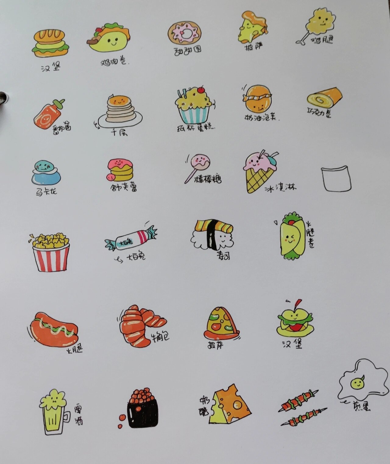 🌮超简单食物简笔画