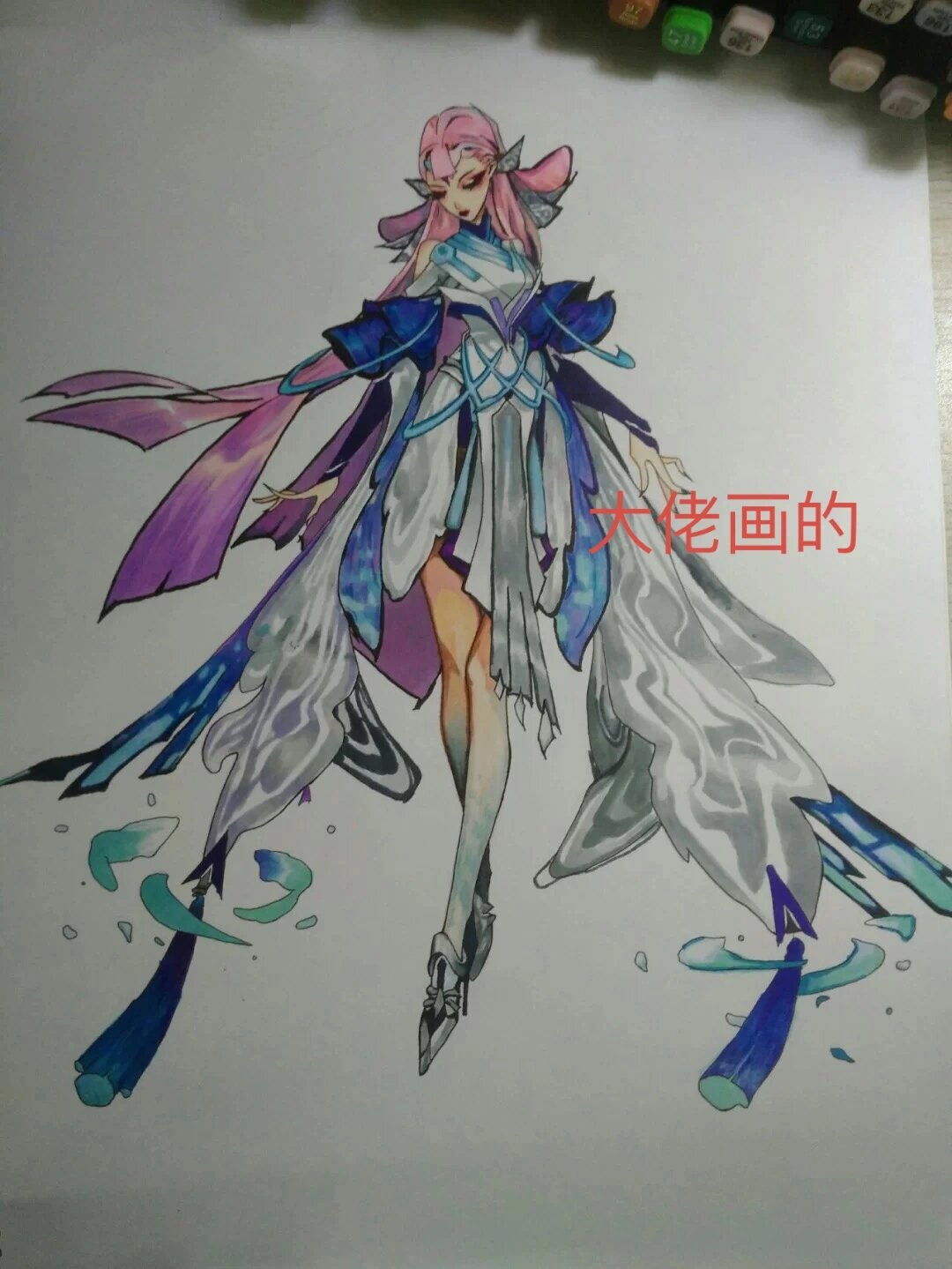 王者荣耀貂蝉手绘线条