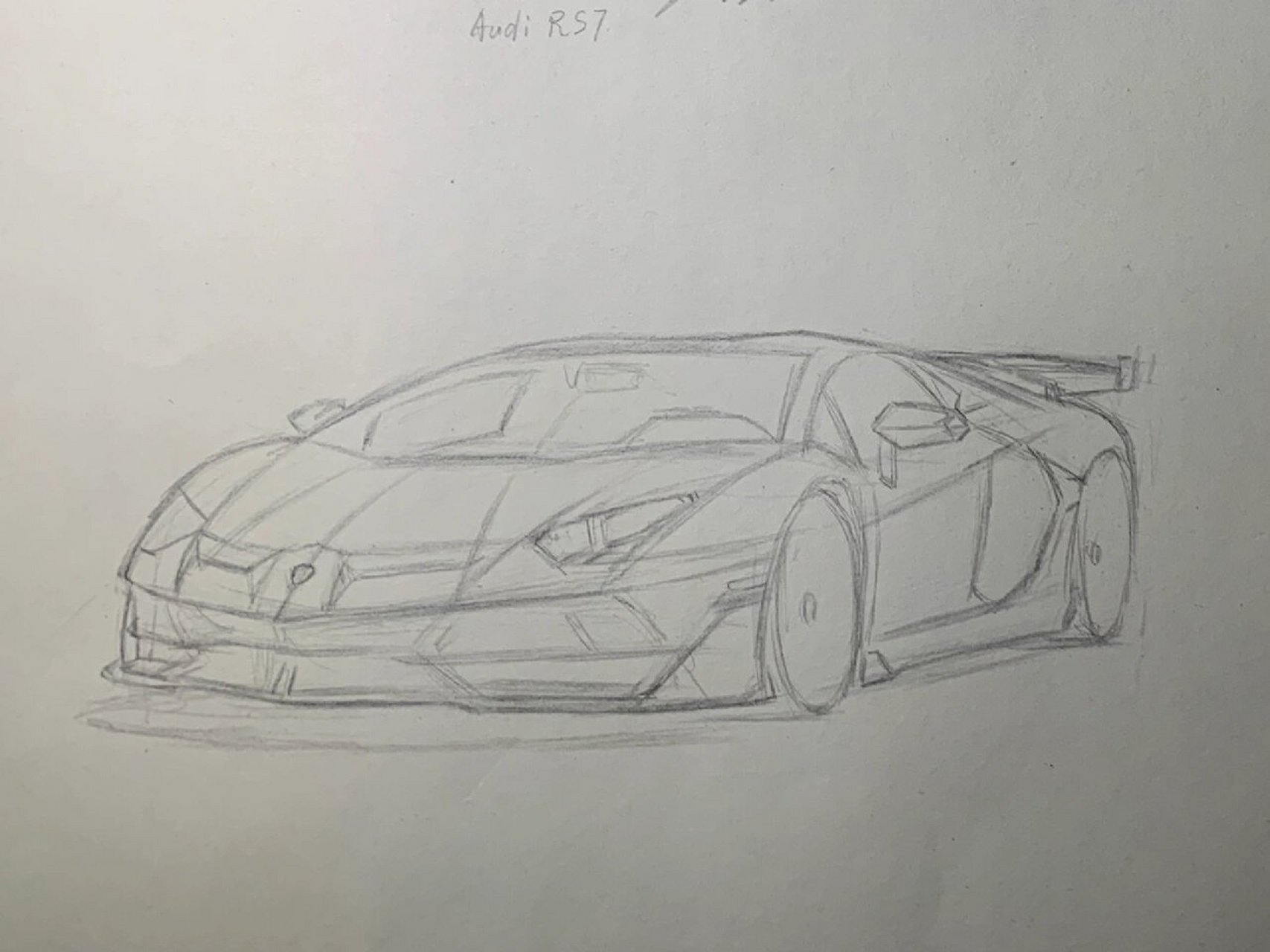 来手绘一台兰博基尼大牛svj(初稿阶段)