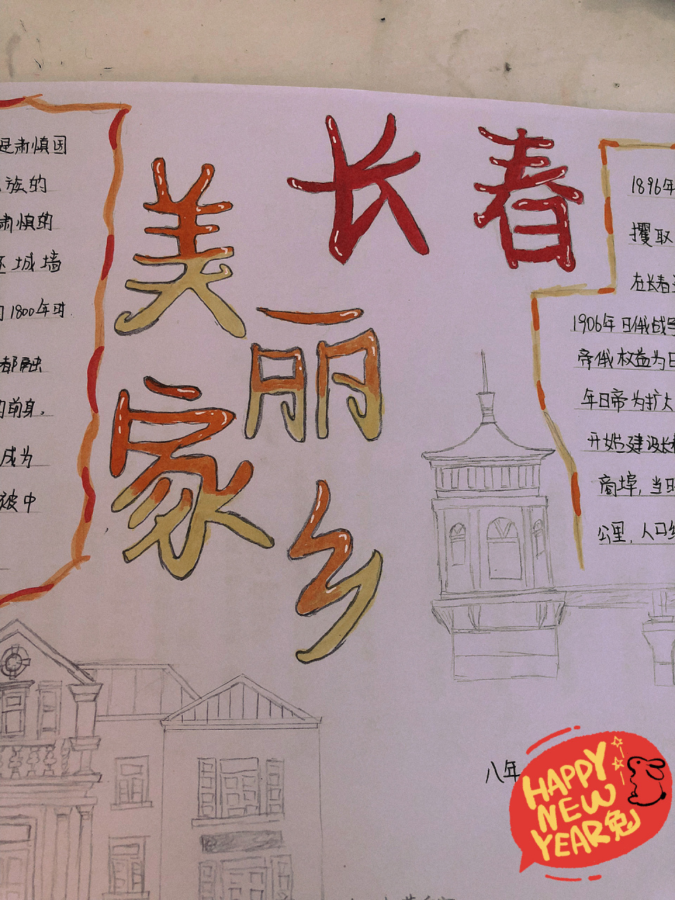 家乡历史文化的手抄报   家乡历史文化的手抄报之长春,简单易画