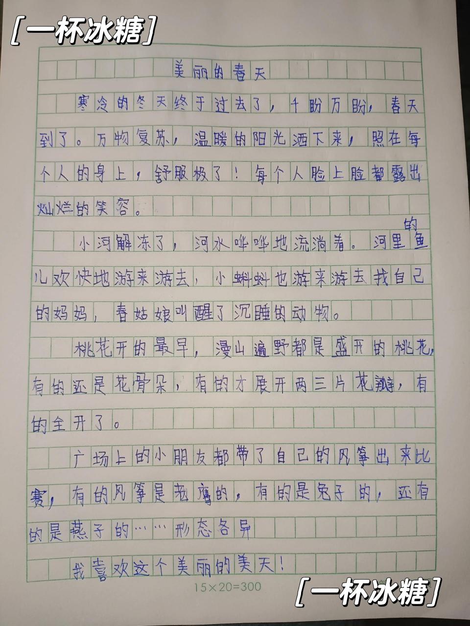 300字美丽的春天优秀作文 300字美丽的春天优秀作文