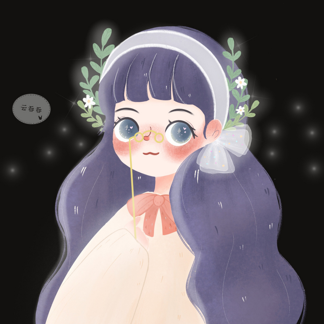 女生头像丨听说今天全国下雪 团练临摹  #procreate绘画