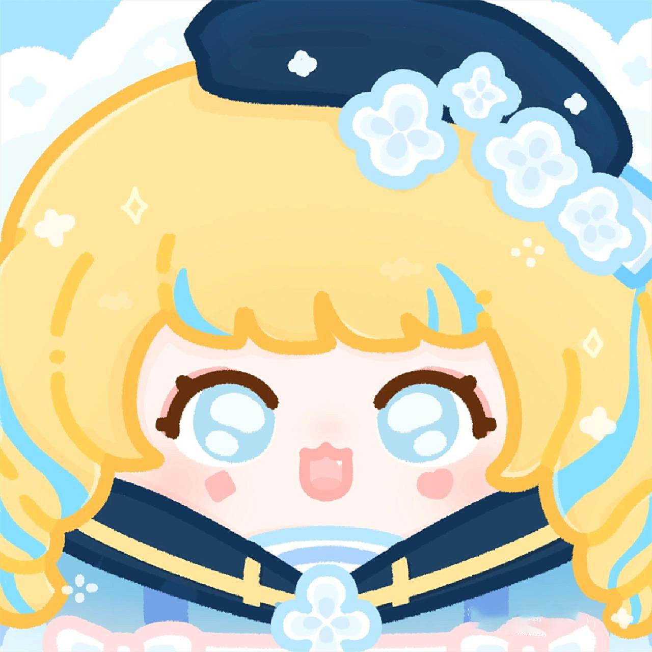 可爱蛋仔手绘头像 最近我的蛋仔出了恐怖巨大bug,唉被迫卸载了