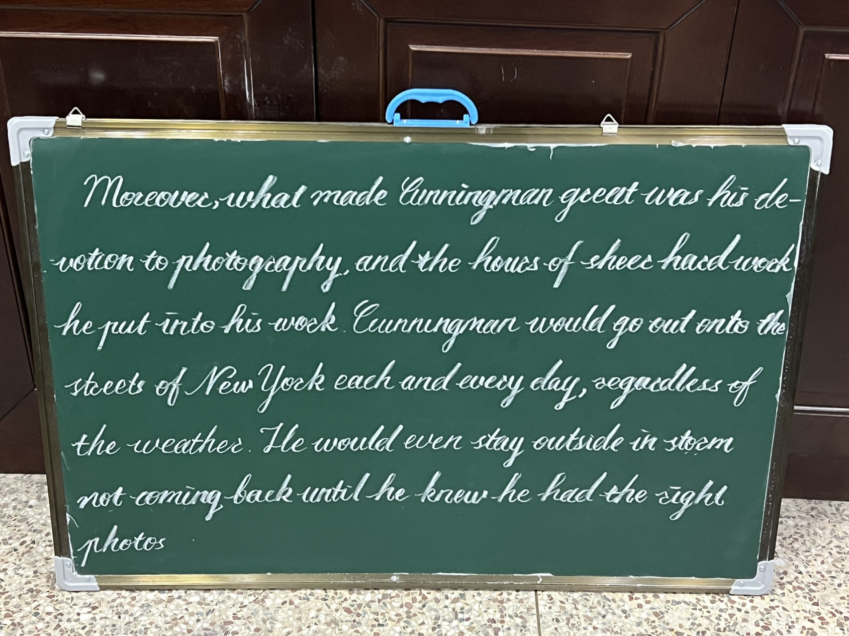 省高中英语基本功比赛一等奖    粉笔字篇 英语基本功大赛 粉笔字