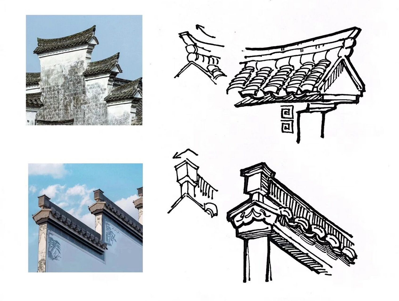 781569977815常见马头墙局部图,【有用欧!