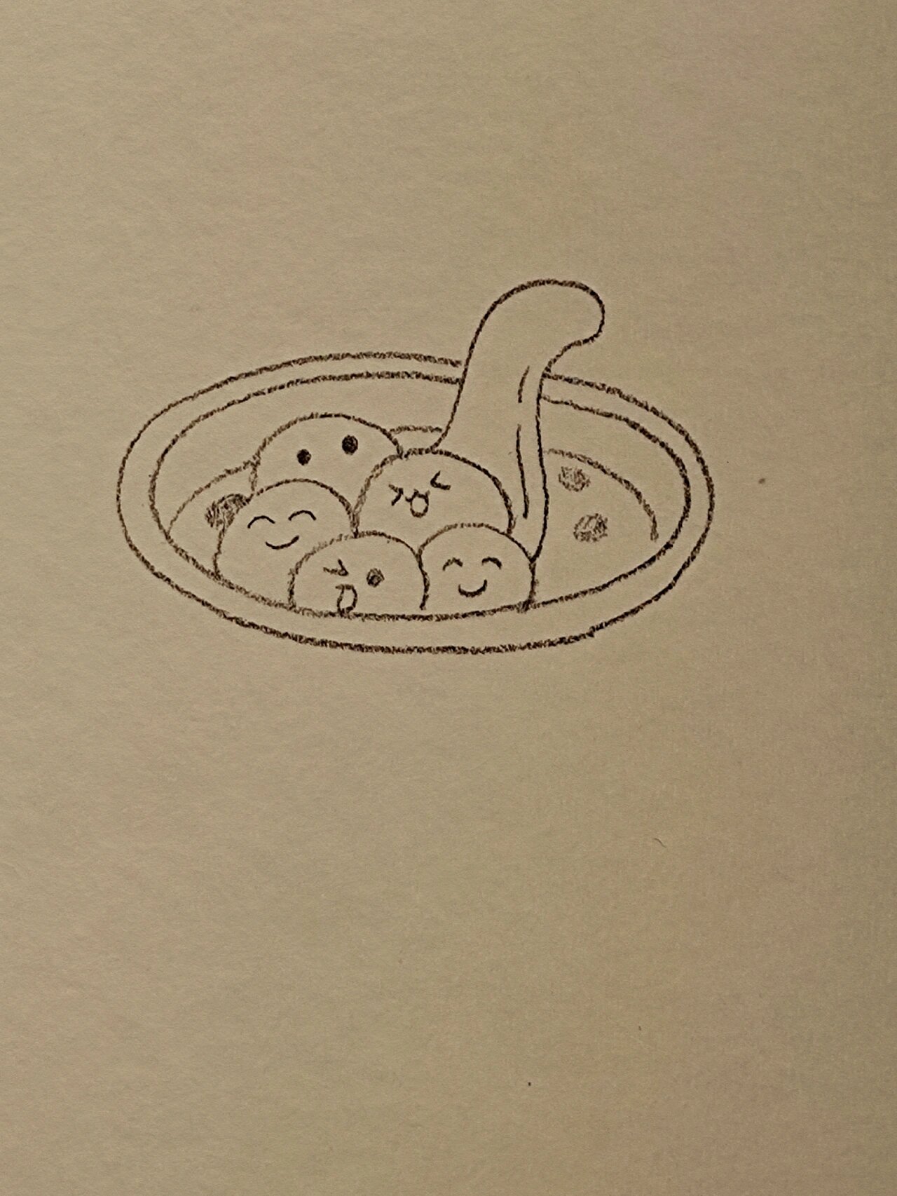 简笔画教程|汤圆