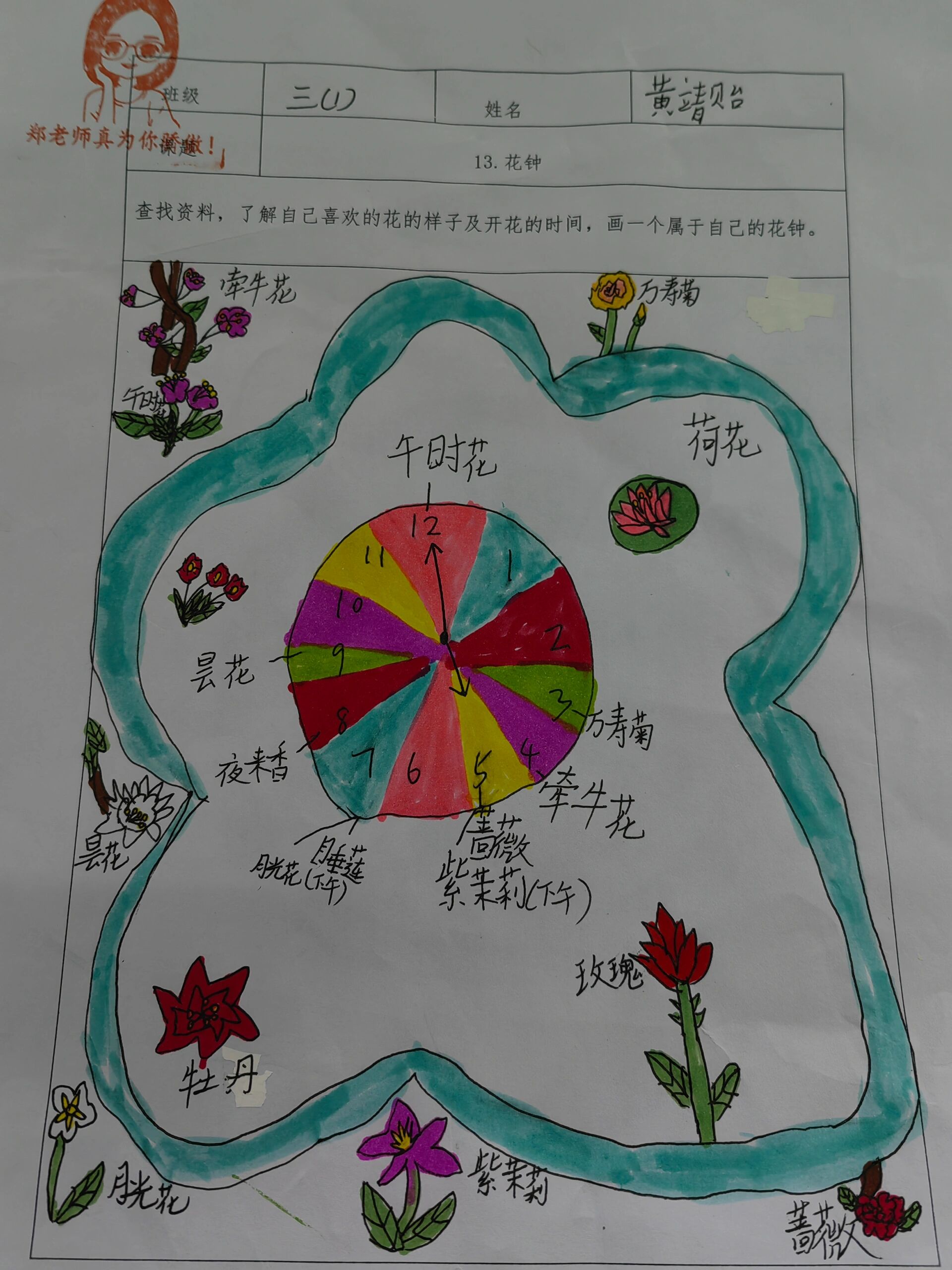 如何制作花钟图片