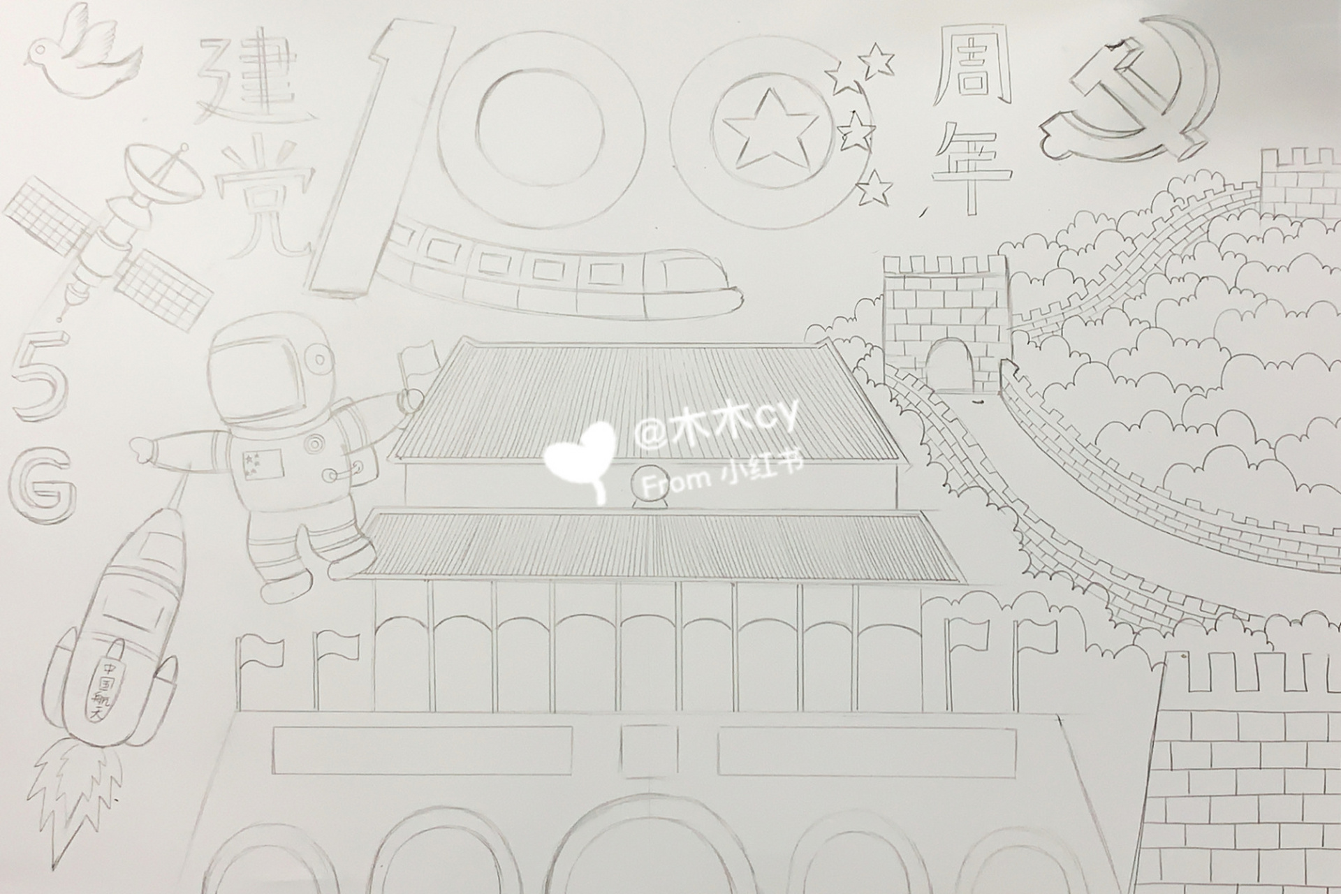 建党100周年主题绘画