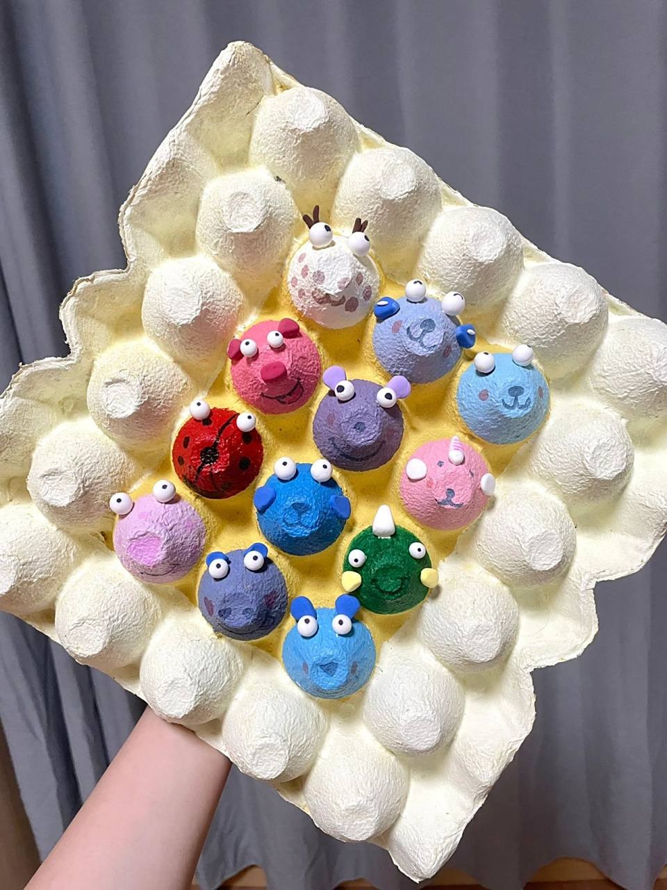 鸡蛋盒手工第三弹 快拿出你废弃的鸡蛋盒试一试吧!