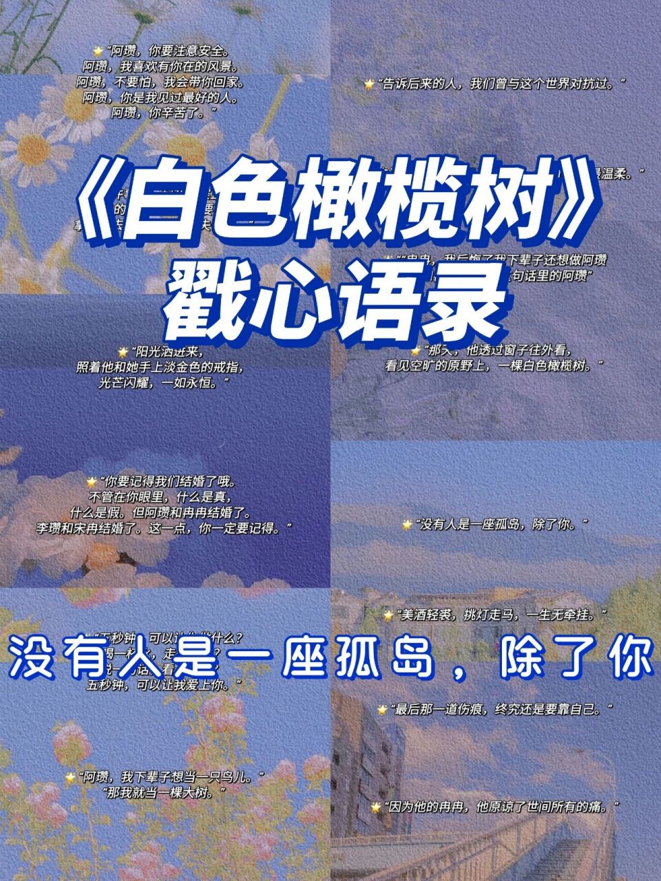 97《白色橄榄树》戳心语录 大家好呀,我是小青提!