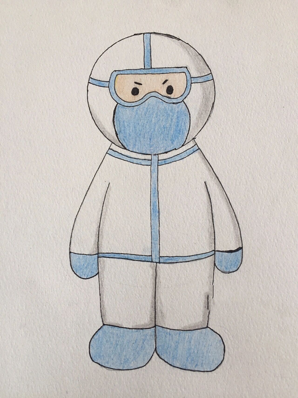 简笔画|抗疫英雄 致敬逆行者,敬畏自然,守护生命.