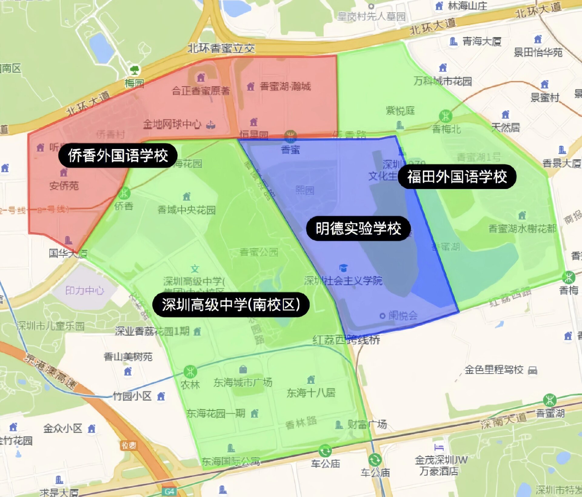 深圳香蜜湖公园地图图片