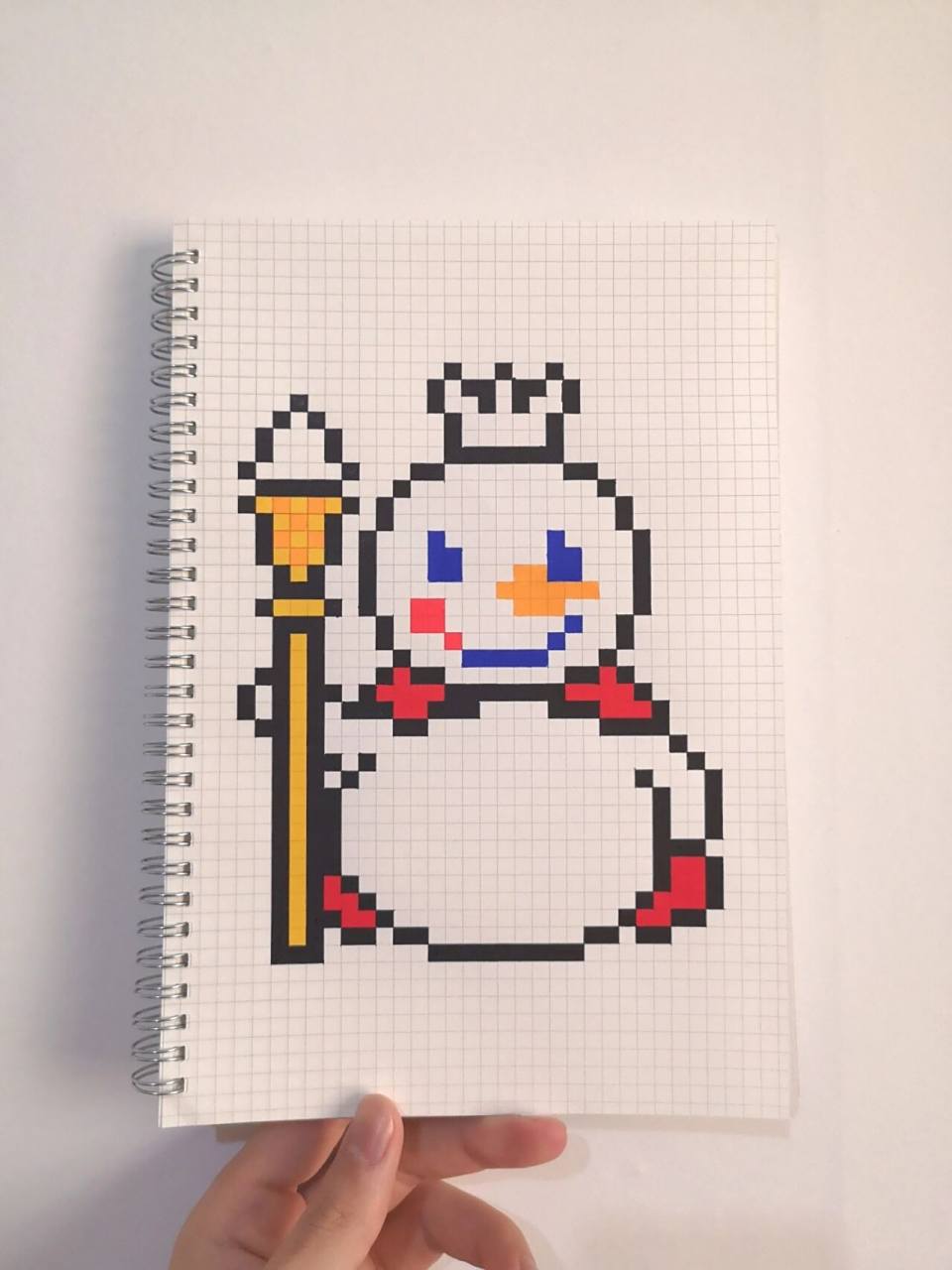 像素画:蜜雪冰城-雪王 网格本:b5