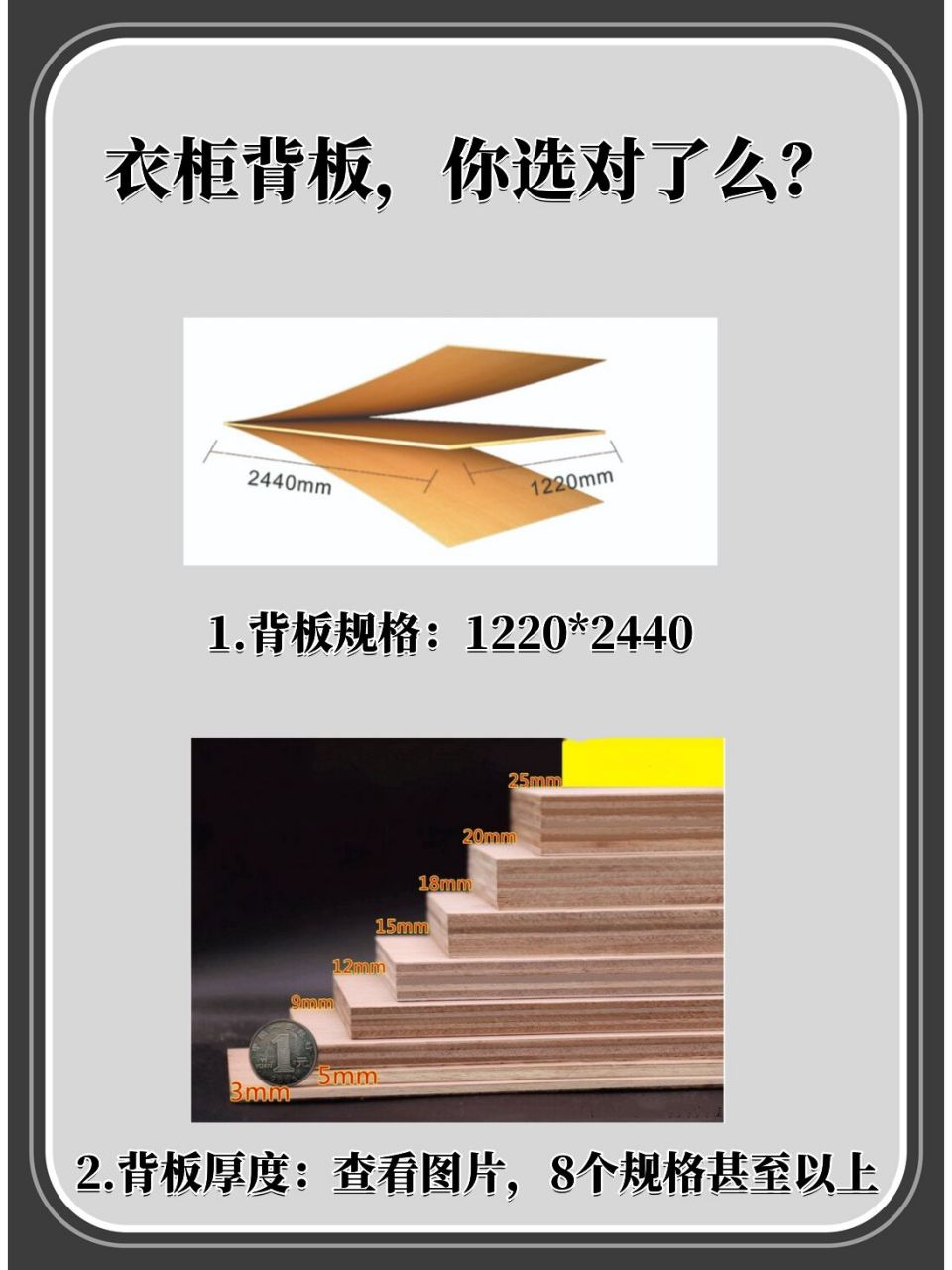 选择全屋定制大家关注的无非就是价格,柜门,五金等等这些,背板这块