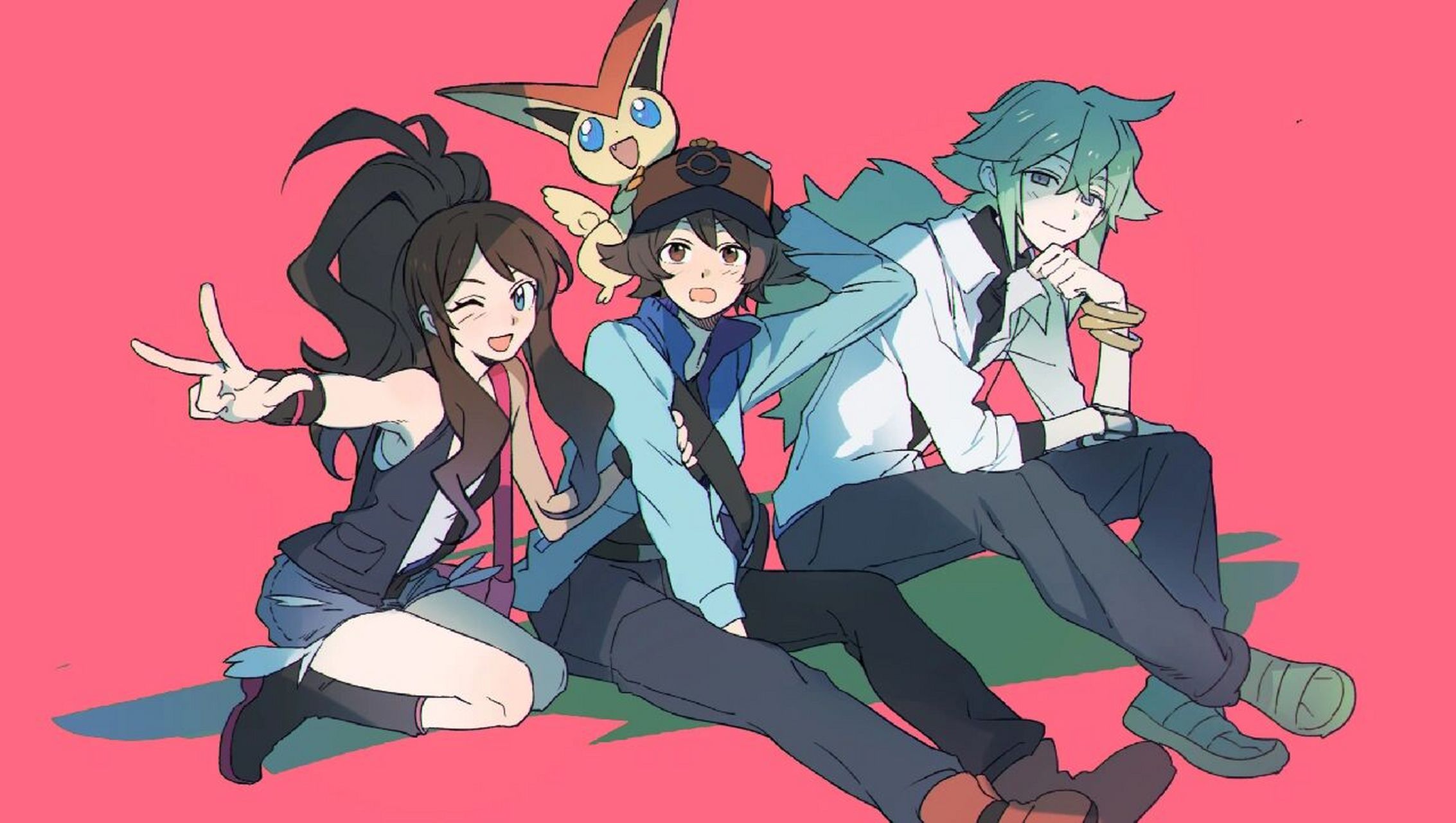 宝可梦黑白1主角组 去年cpsp的无料 希望梦里的复刻做好一点(泪