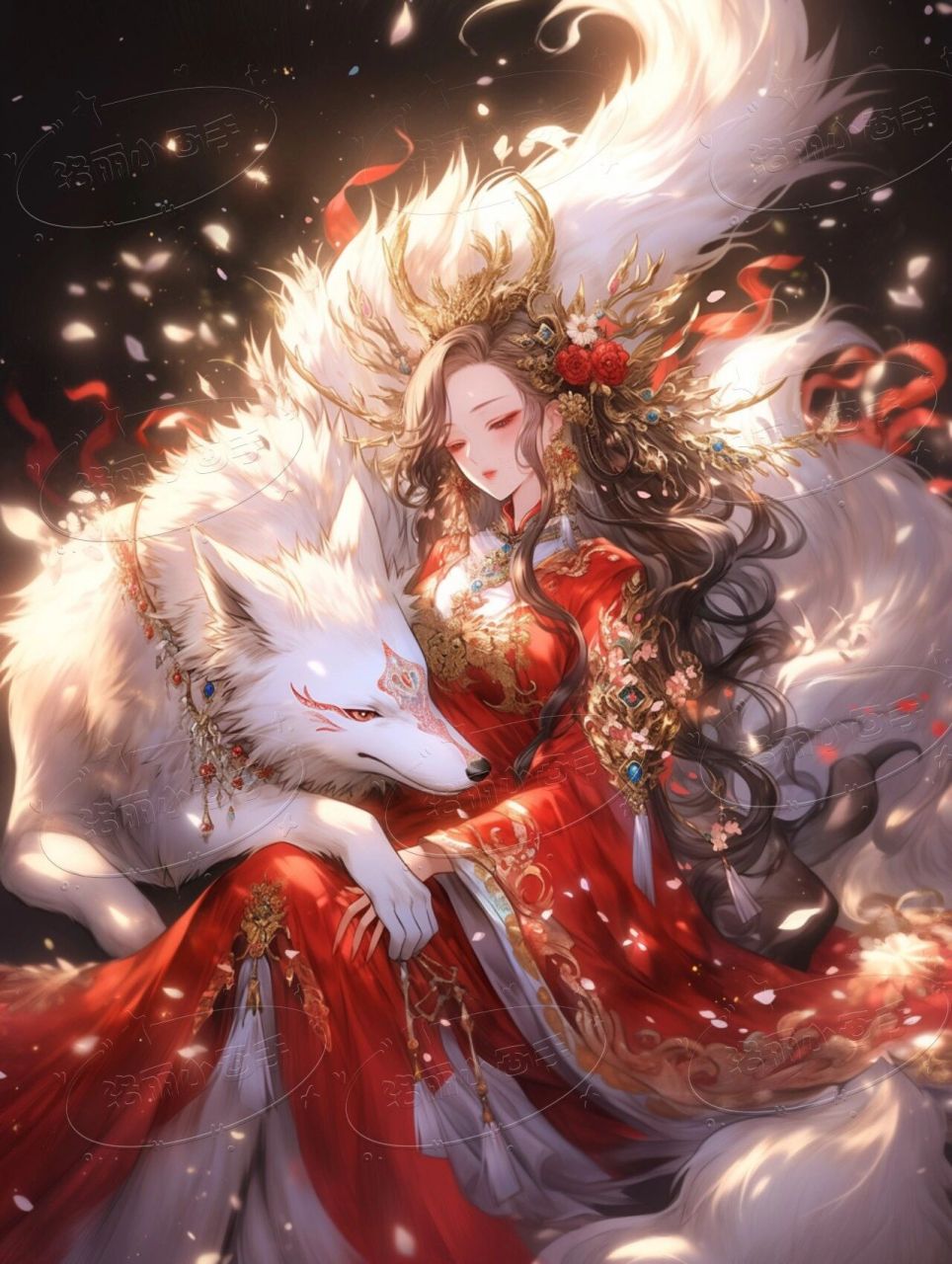 这套九尾狐有点妖艳～头像壁纸 九尾狐高清6图 ～可做头像壁纸