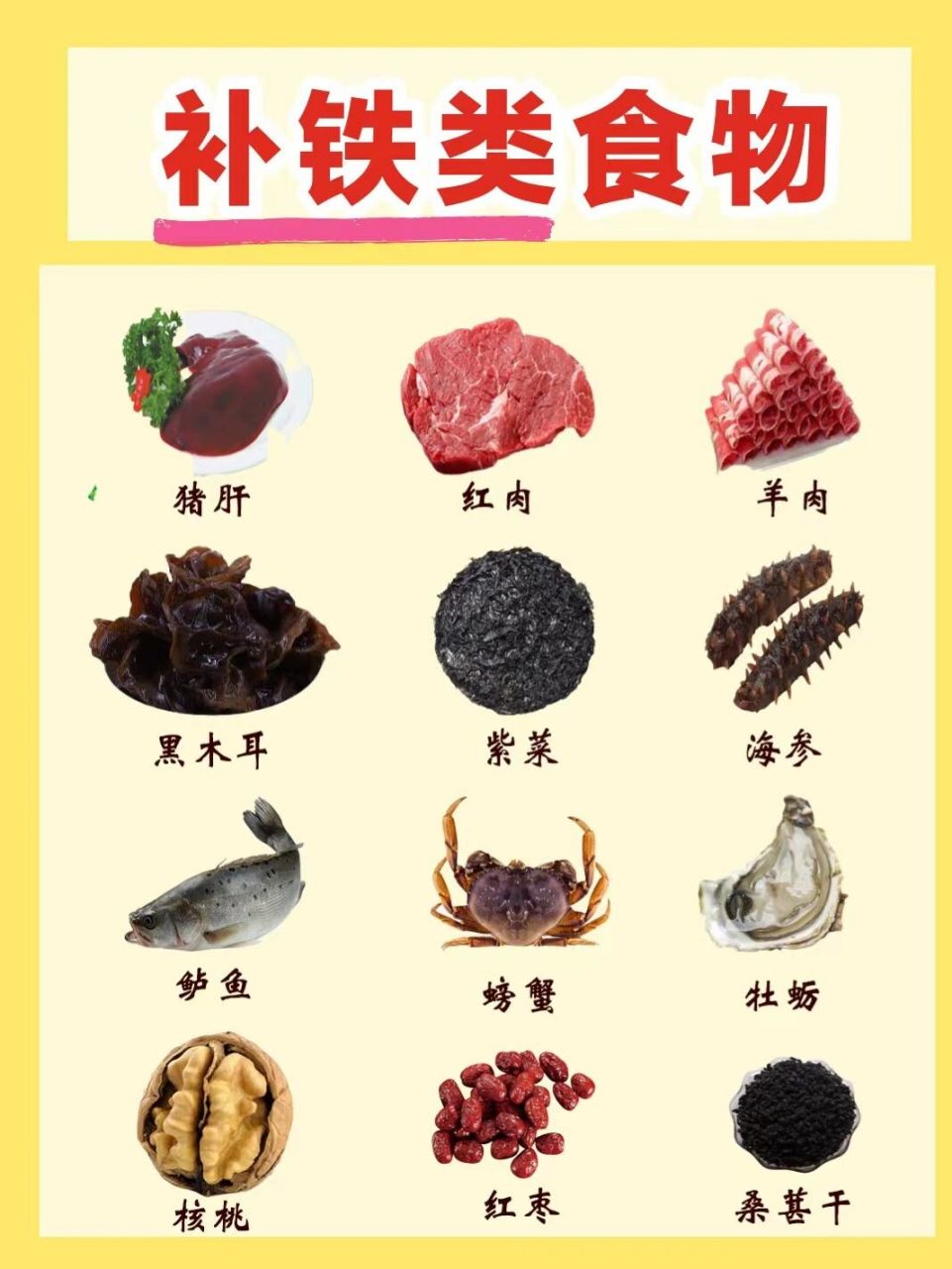 常见的适合宝宝补铁的食物有哪些?
