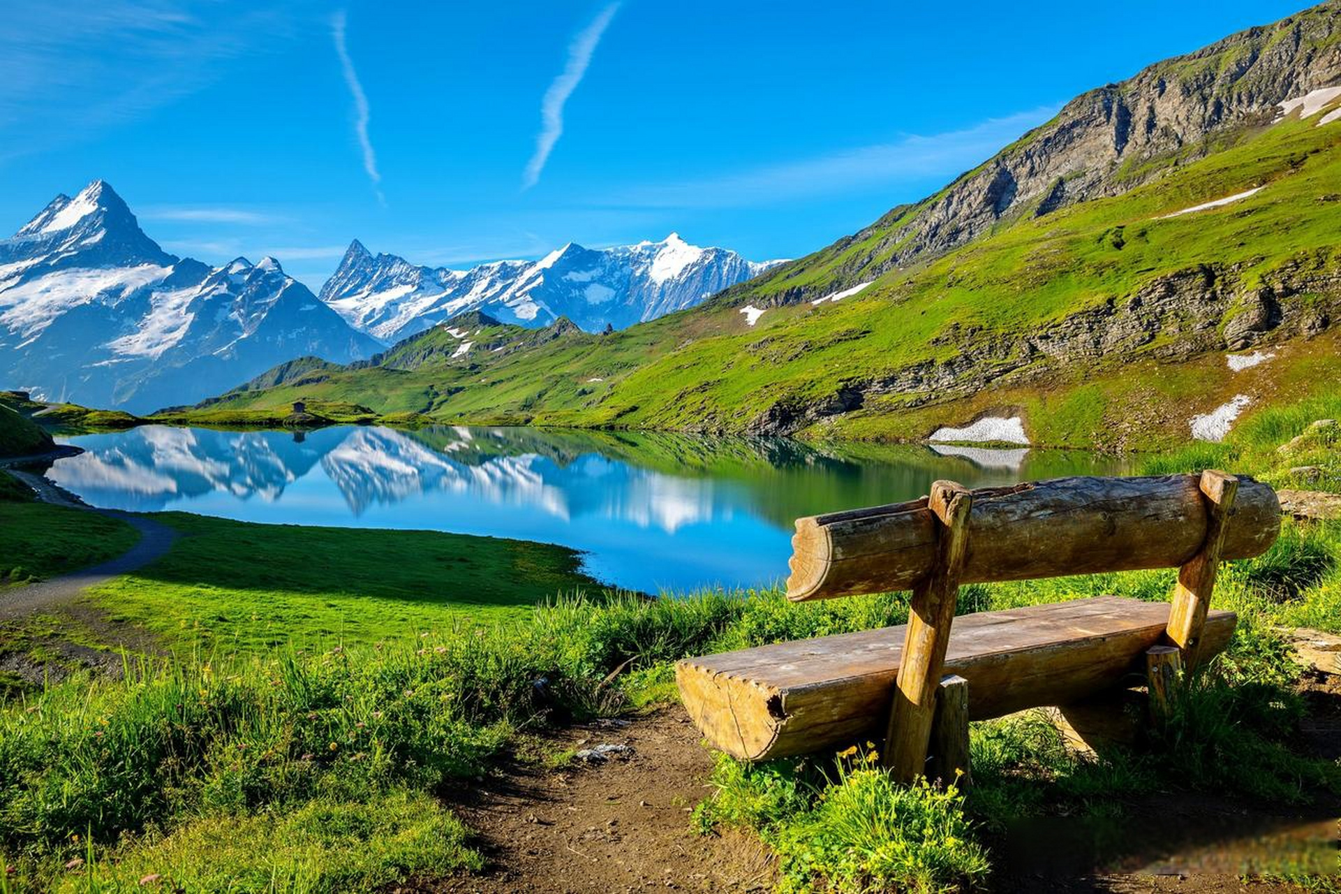 雪山湖泊风景图片图片