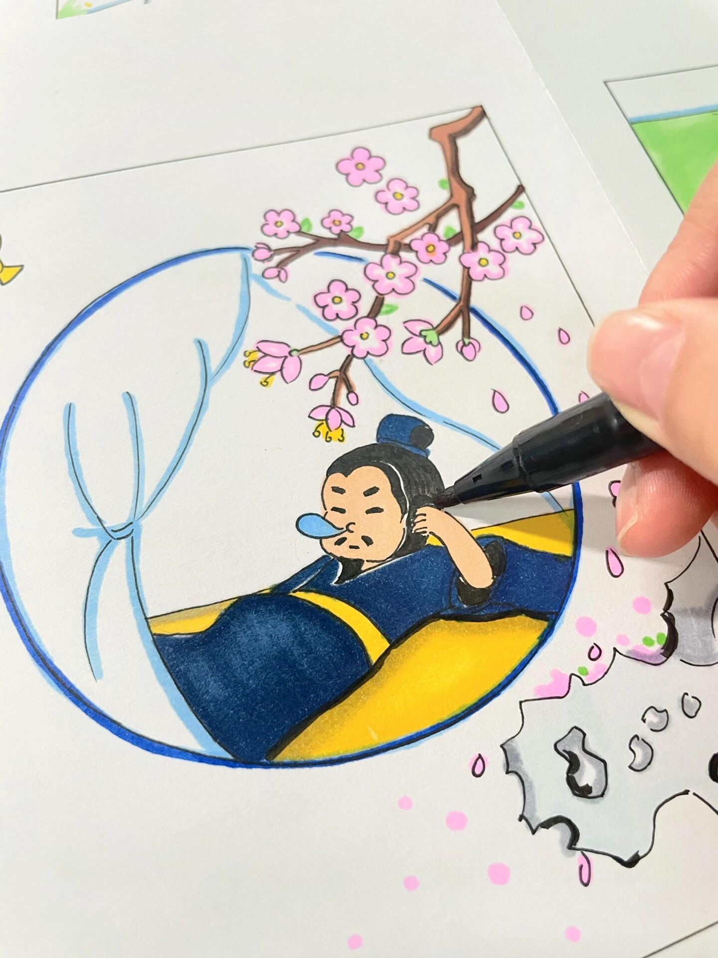 【诗配画】手绘《春晓