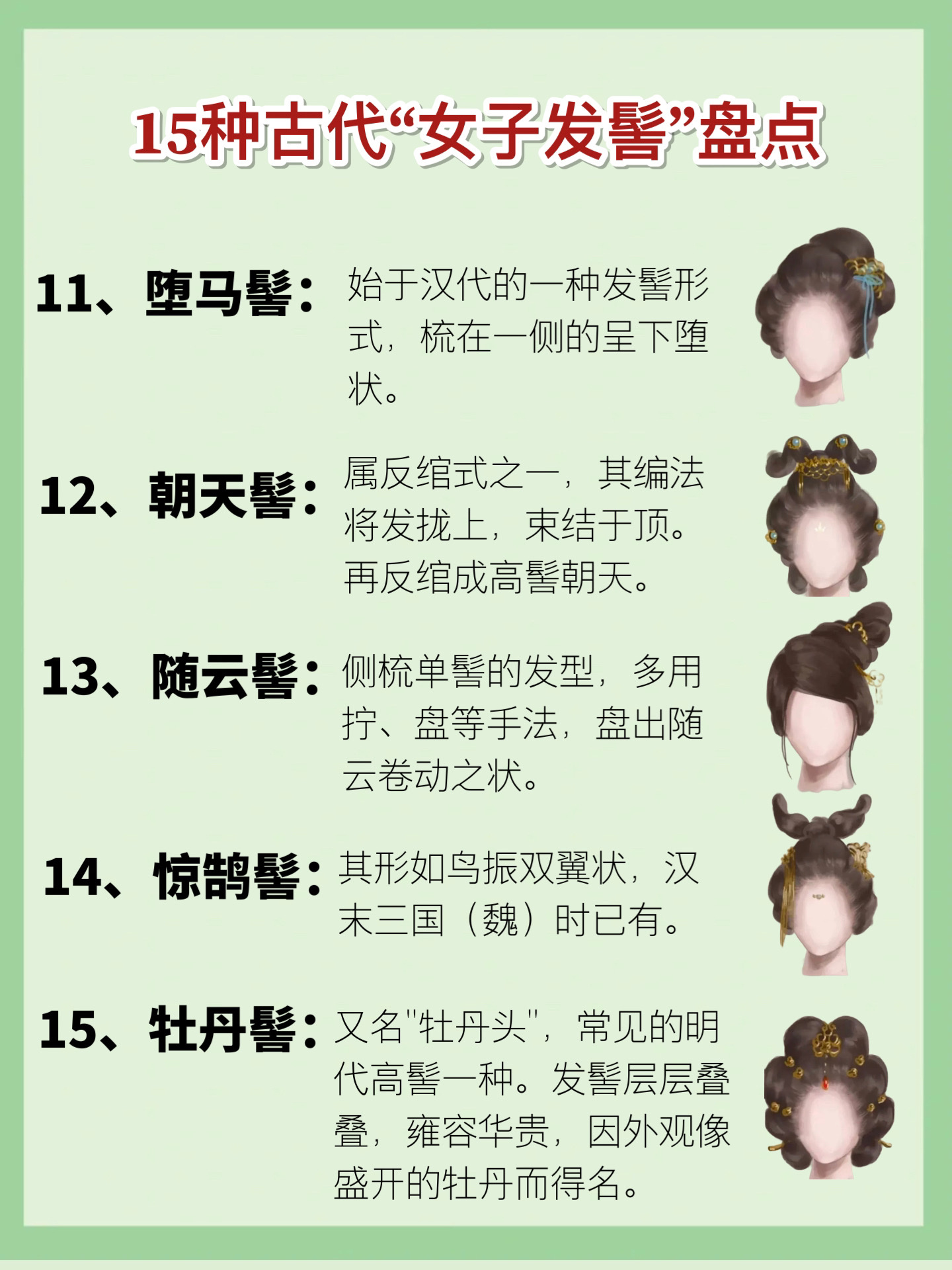 古言必备9715种古代"女子发髻"盘点,快收藏