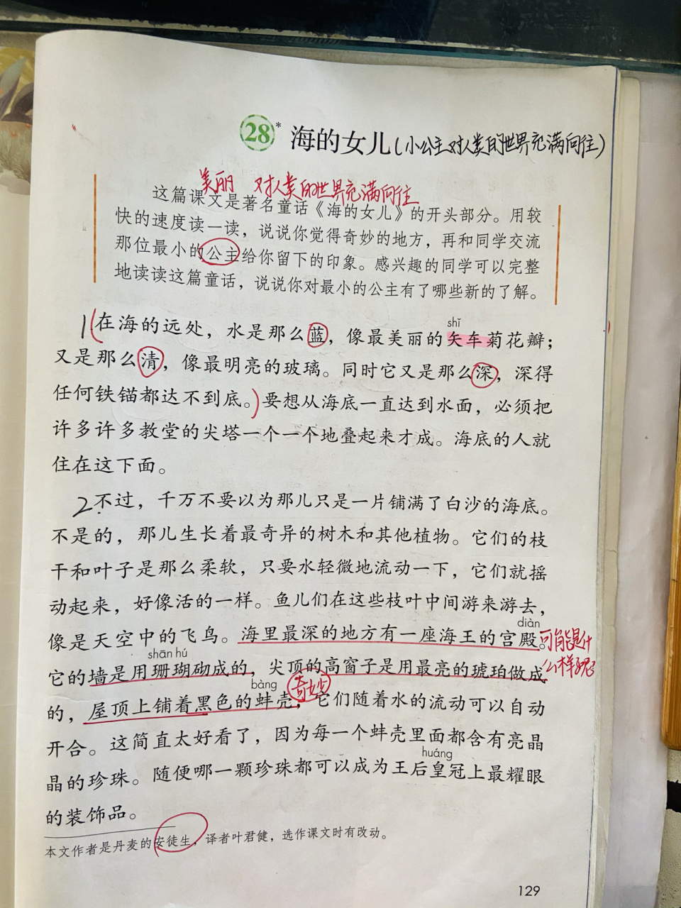 部编版四年级下册第八单元28海的女儿笔记 部编版 四年级下册第八单元