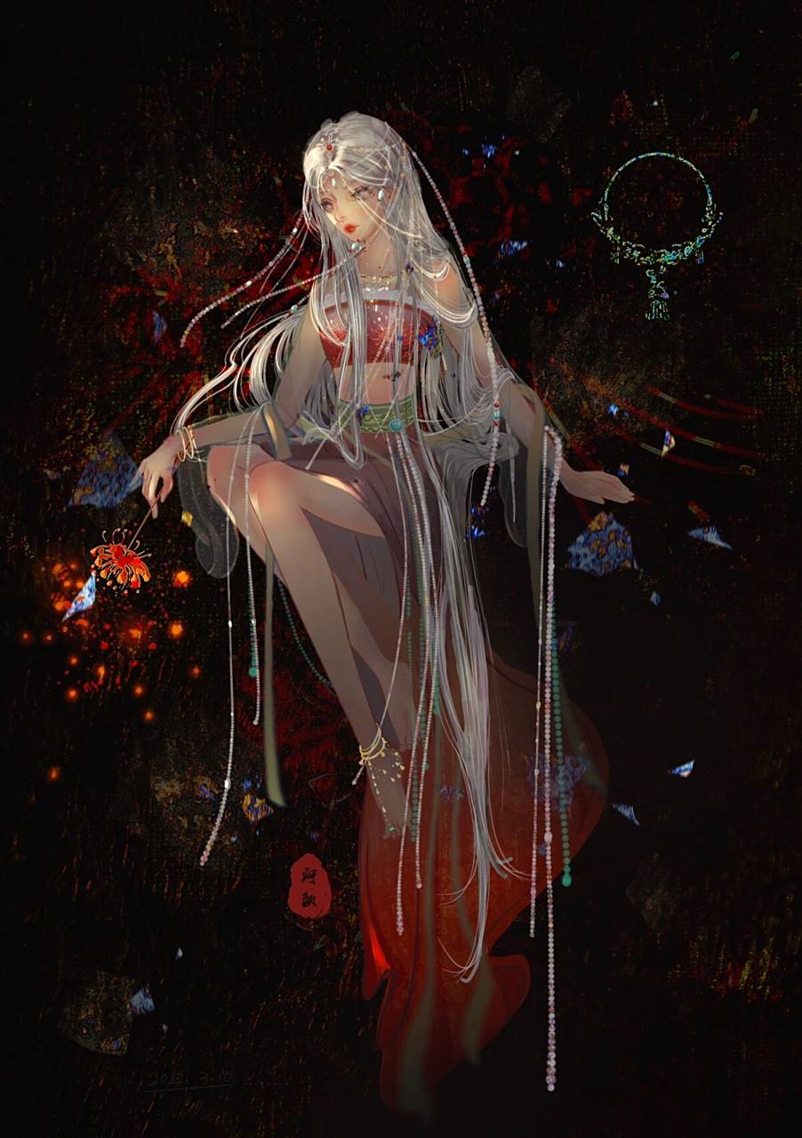 新图:彼岸花拟人插画(授权可联系) 怎么有一种满世界画师都有人约稿