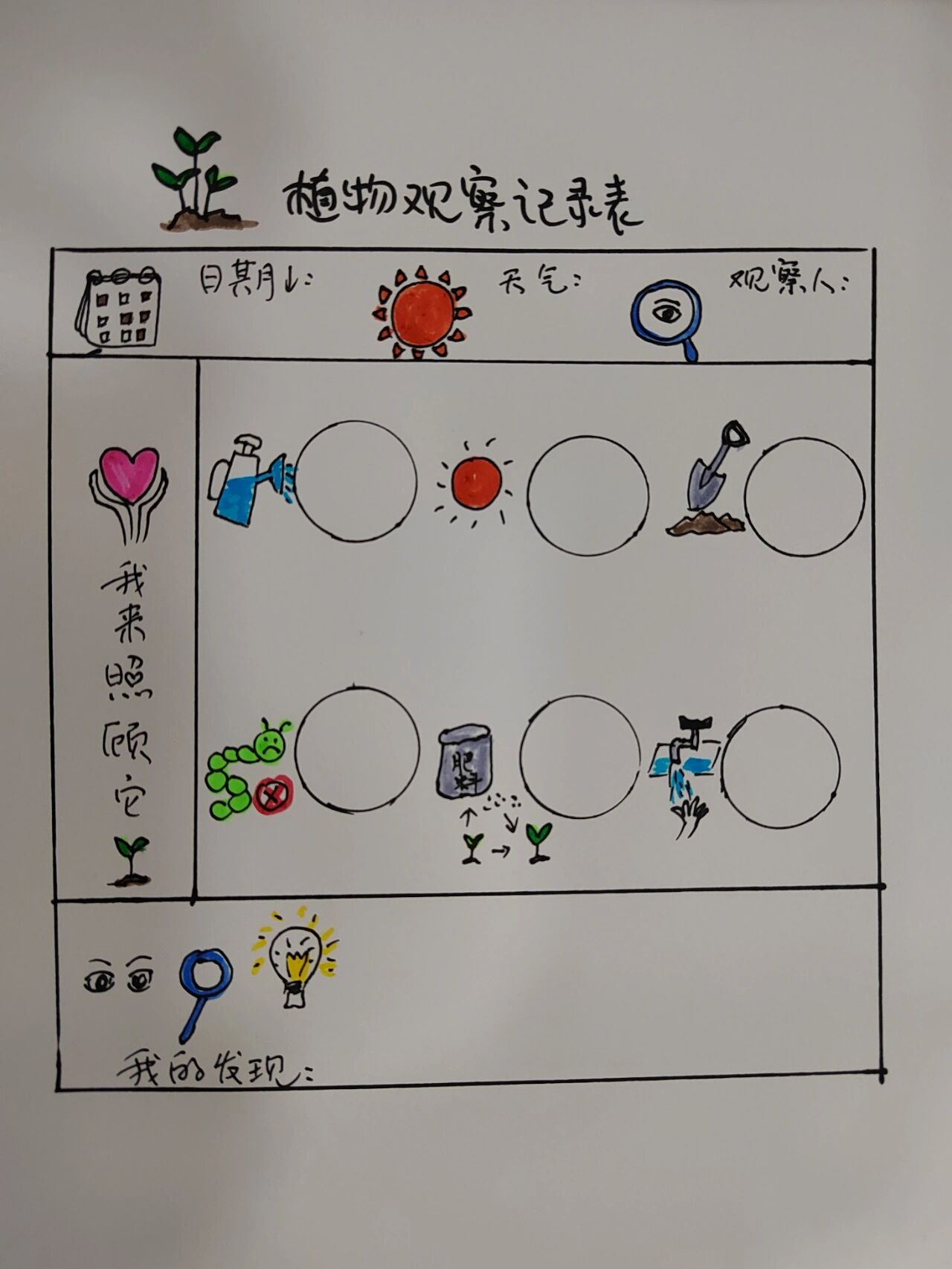 植物观察记录卡封面图片