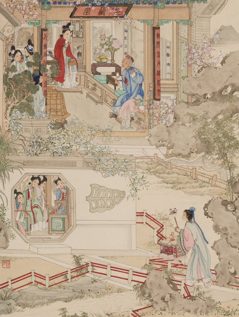 《红楼梦》细节图 刘姥姥进大观园