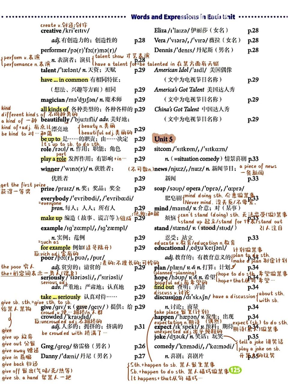 人教版英语八年级上册unit 5|单词 我准备暑假更到5单元,开学后再更
