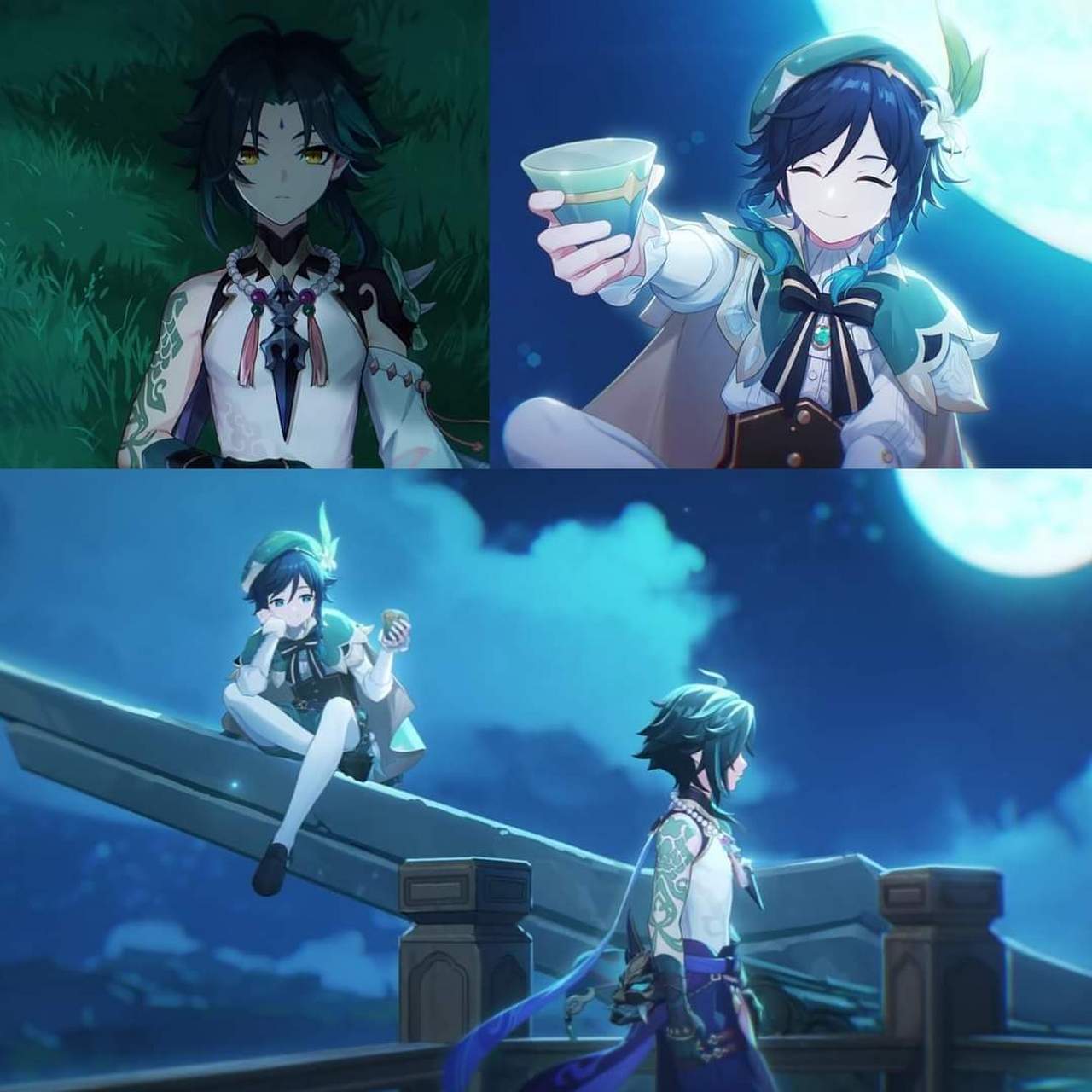 原神3.3 魈与温迪  twi:genshinmem #原神# #魈# #分享图片