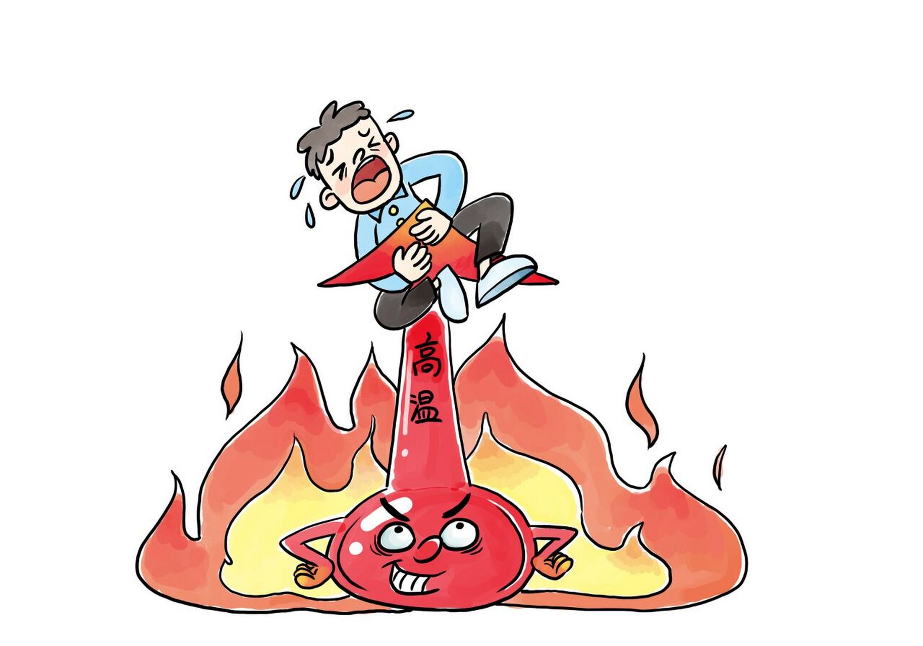 高温预警指示插图,朋友圈分享图片. 摄图网,必8215的网站!