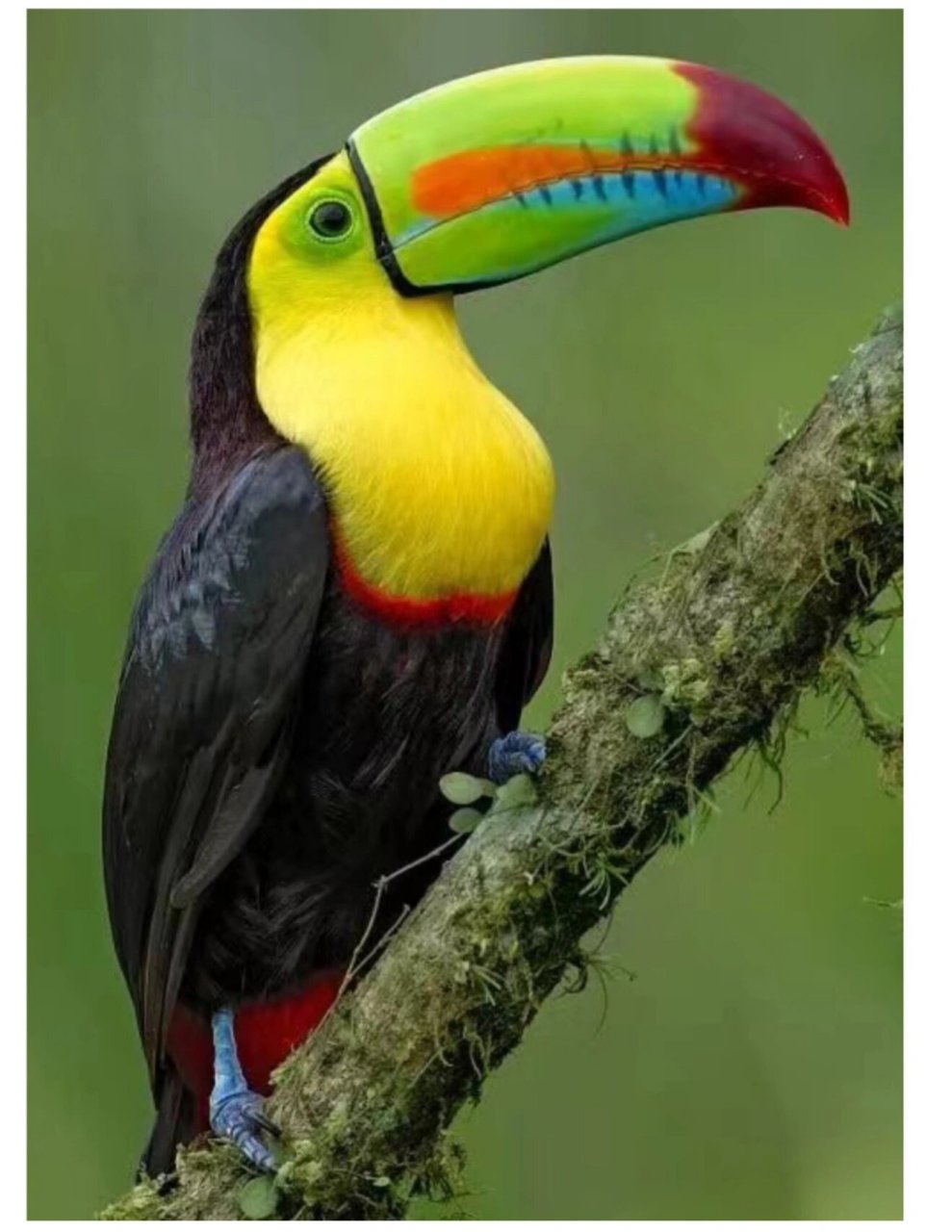 大嘴鸟:动物写生:线描写生素材 大嘴鸟基本完整的个体,由于围岩性质