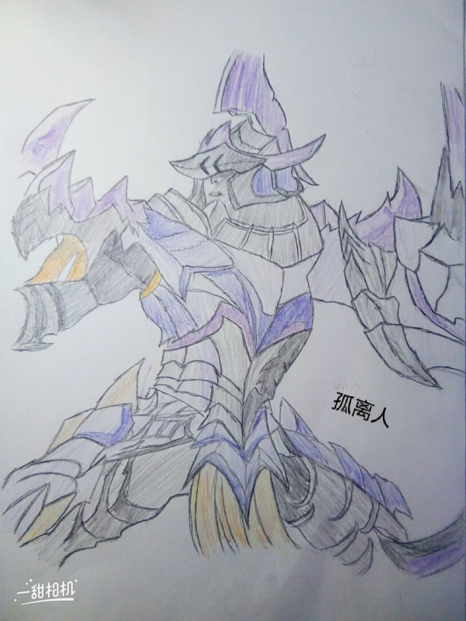 王者农药蒙恬手绘 昨天画了一晚上,感觉好多地方都没画好,如果画的不
